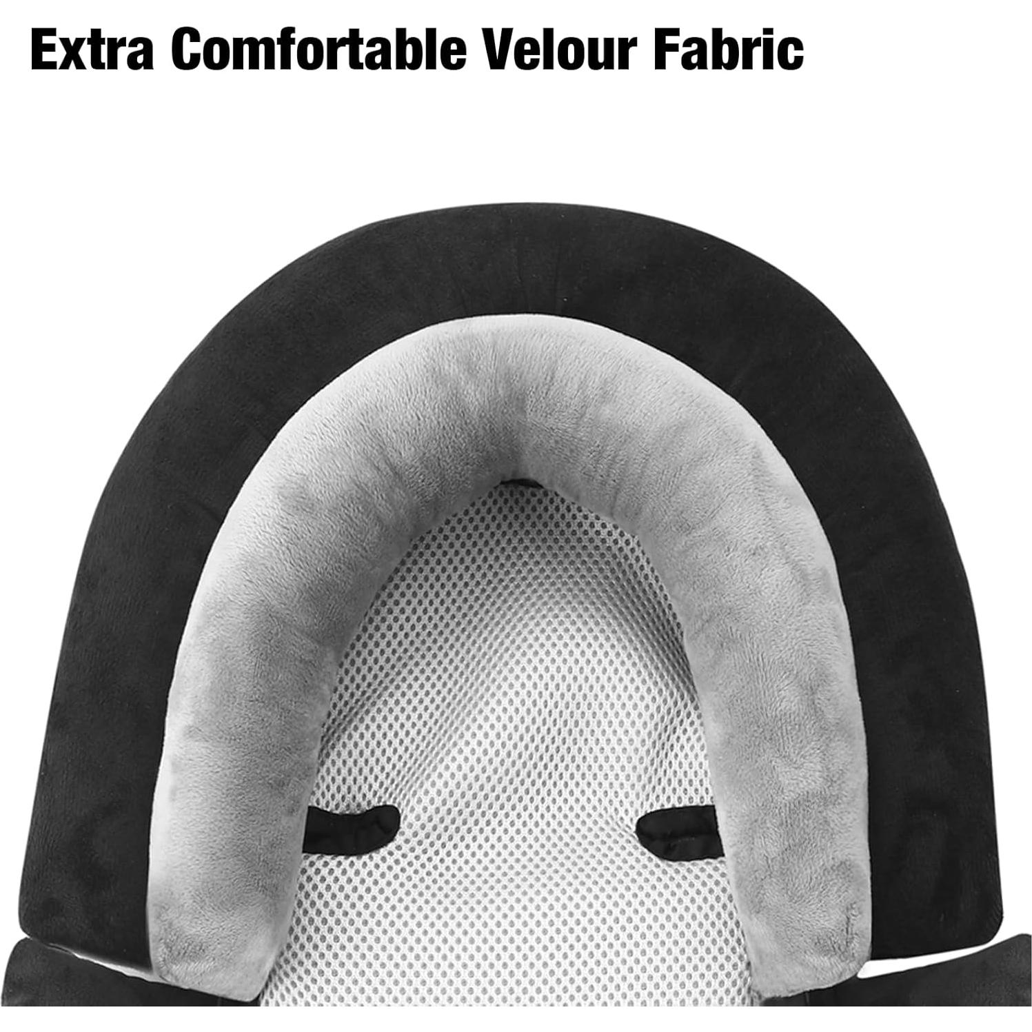 Soporte para Cabeza de Bebé PandaEar 3 en 1 Lavable Negro y Gris