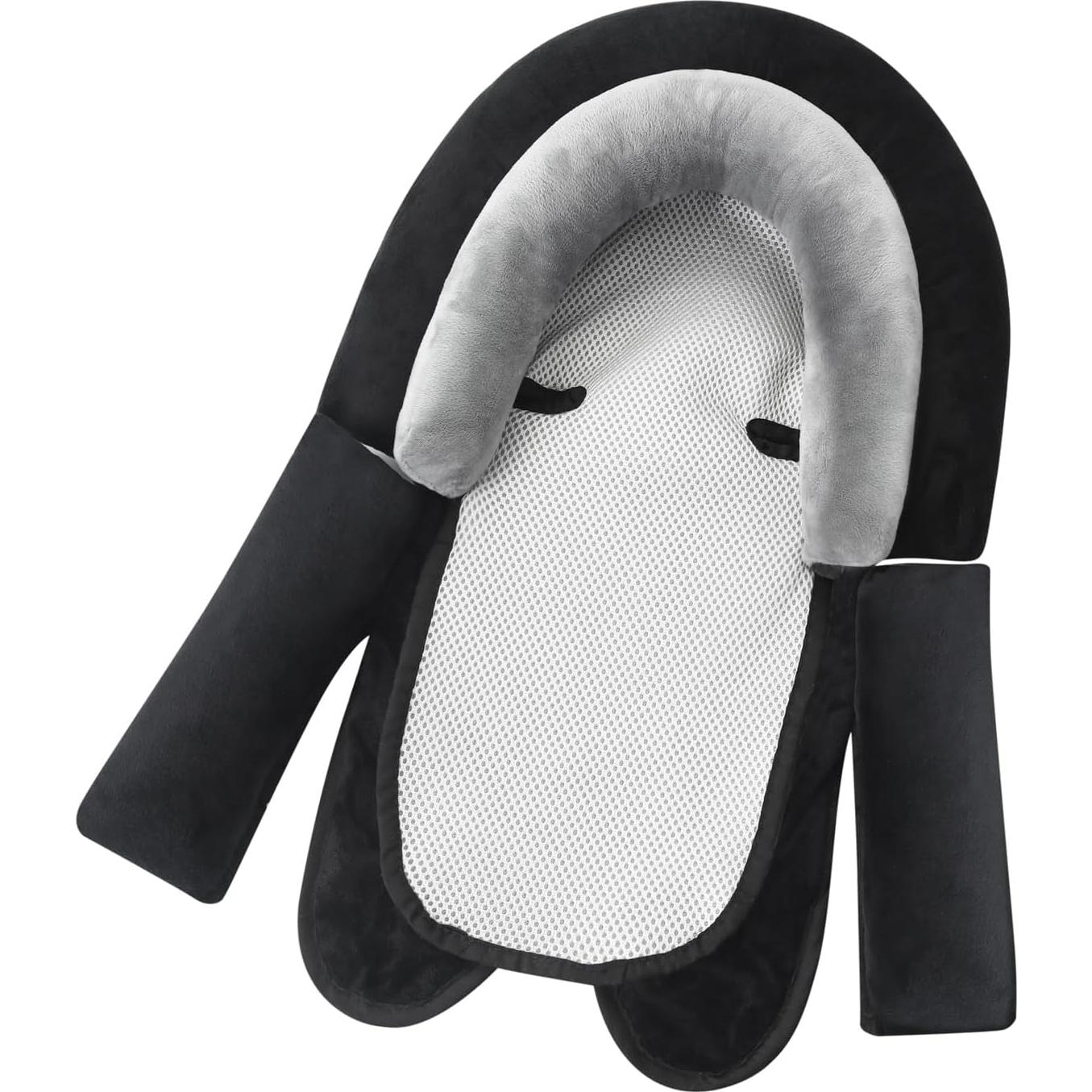 Soporte para Cabeza de Bebé PandaEar 3 en 1 Lavable Negro y Gris