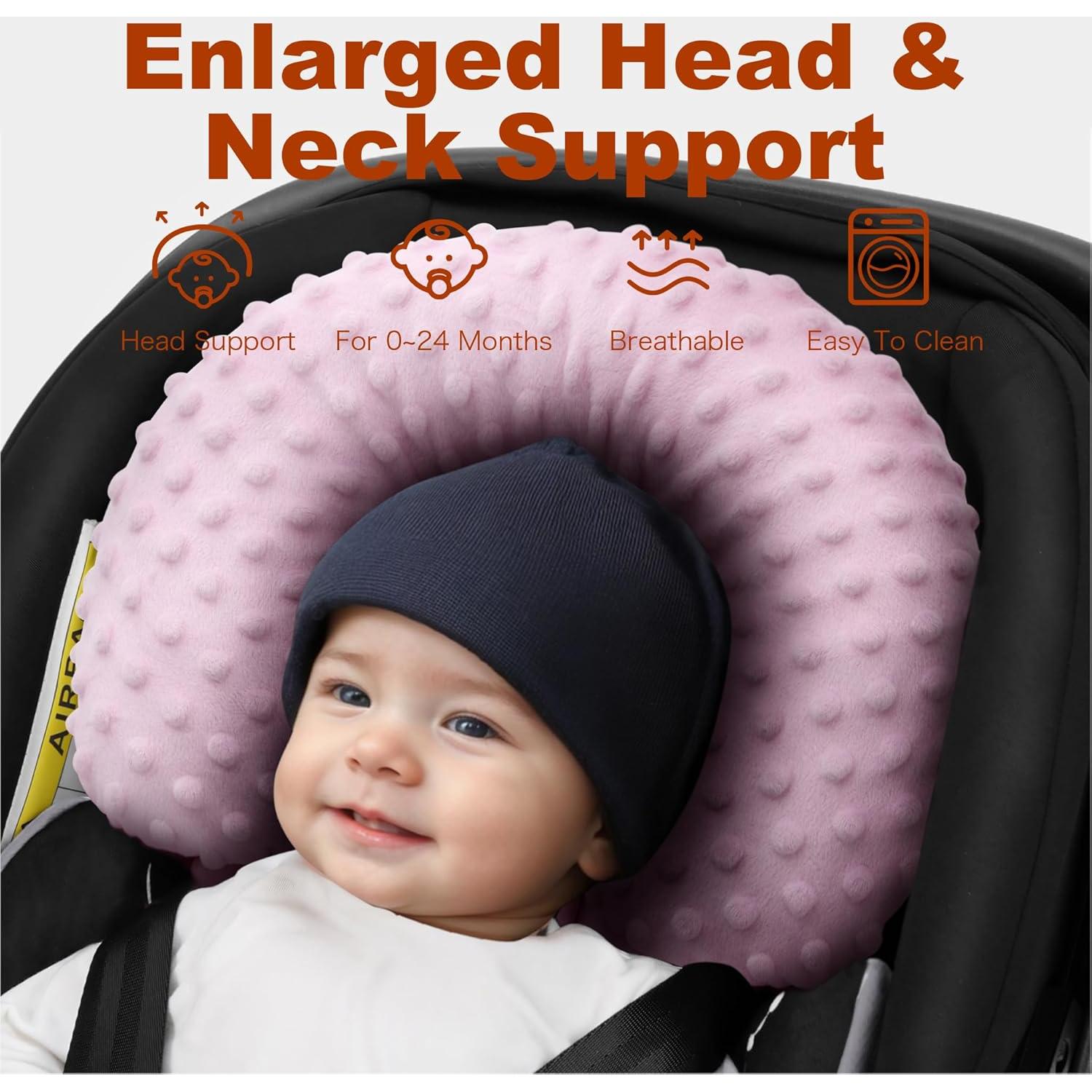 Soporte para Cabeza y Cuello Pro Goleem Rosa 2 en 1 para Bebés