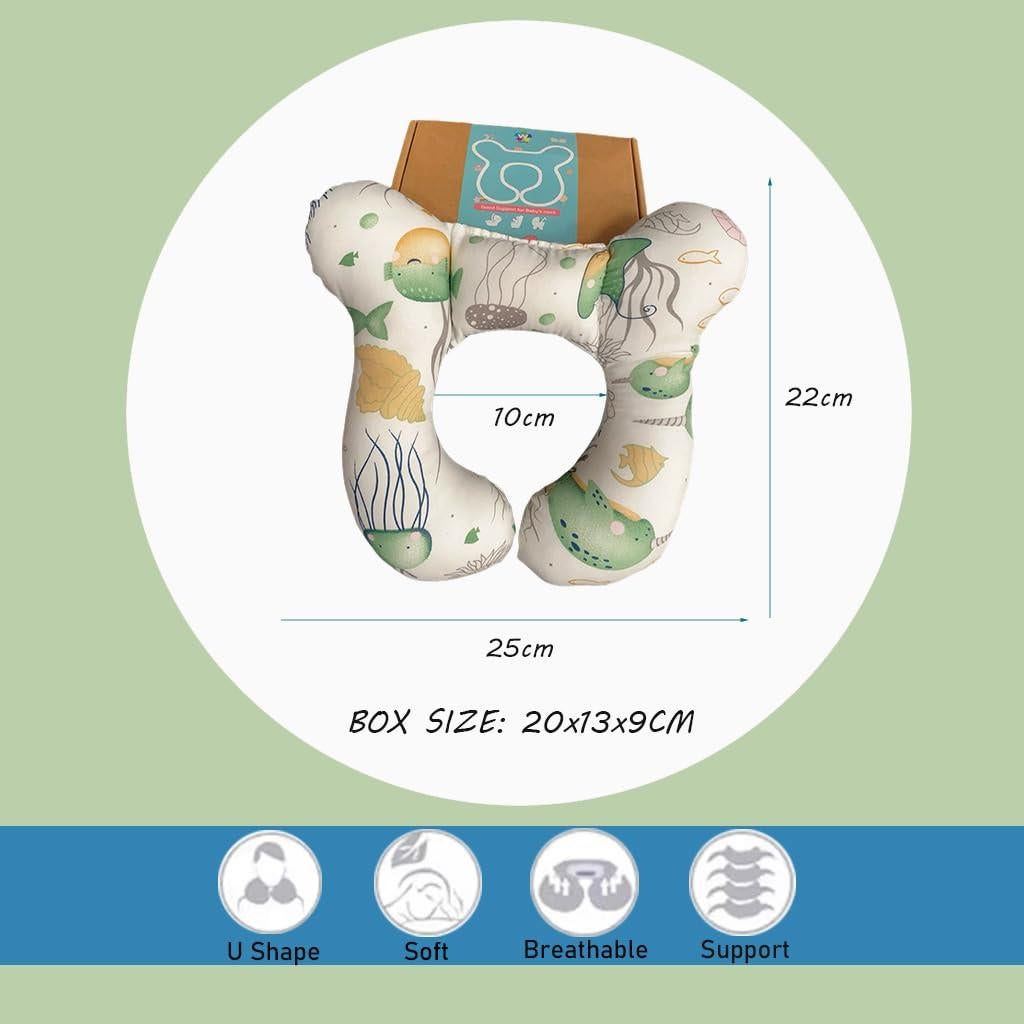 Cojín de Cuello para Bebés Wedfull Océano 28x28cm Suave