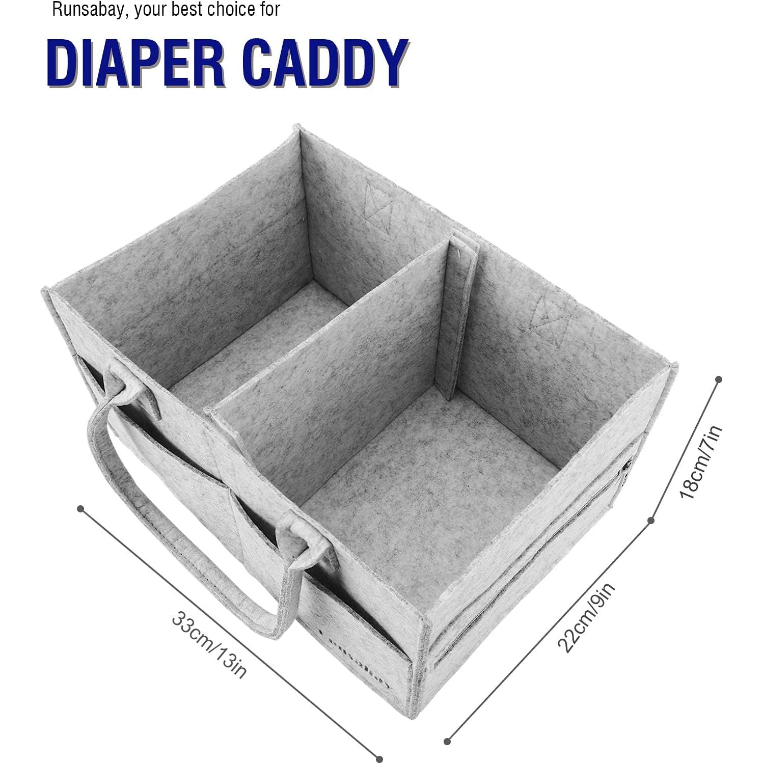 Organizador de Pañales Runsabay Gris 33x22x18 cm Portátil