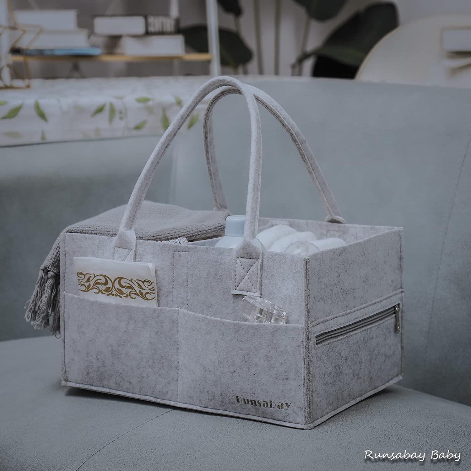 Organizador de Pañales Runsabay Gris 33x22x18 cm Portátil