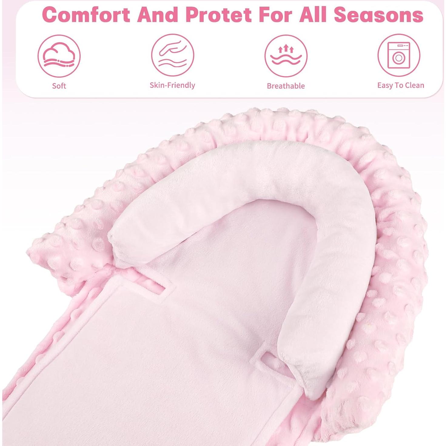 Inserto para asiento de auto HNHUAMING rosa para bebés