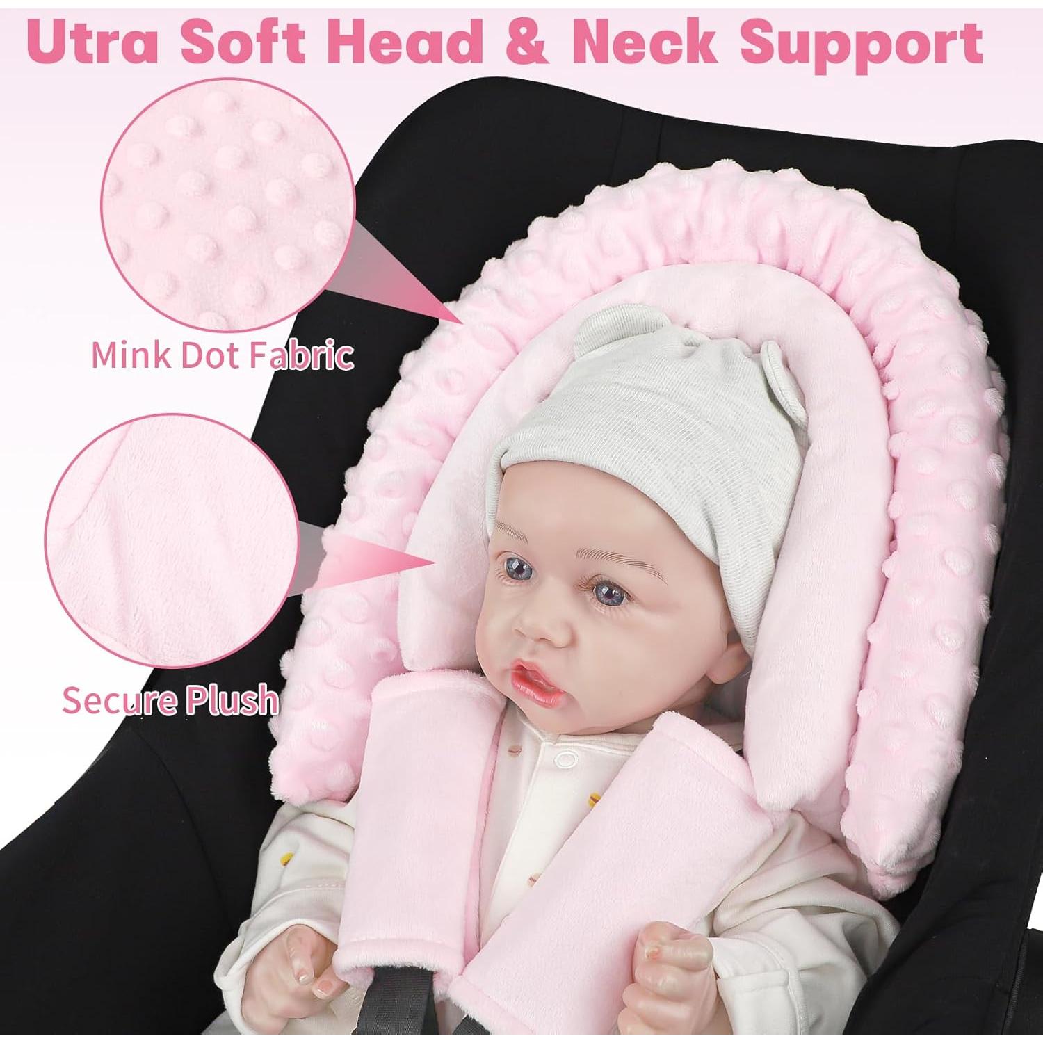 Inserto para asiento de auto HNHUAMING rosa para bebés