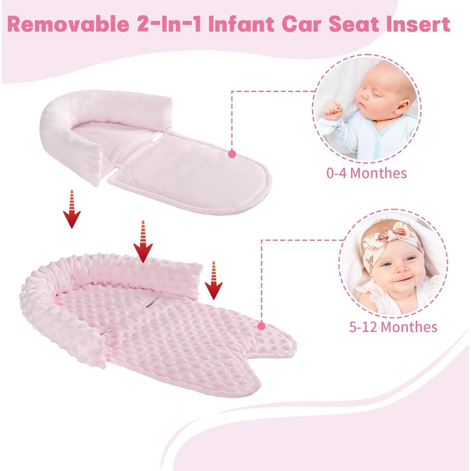 Inserto para asiento de auto HNHUAMING rosa para bebés