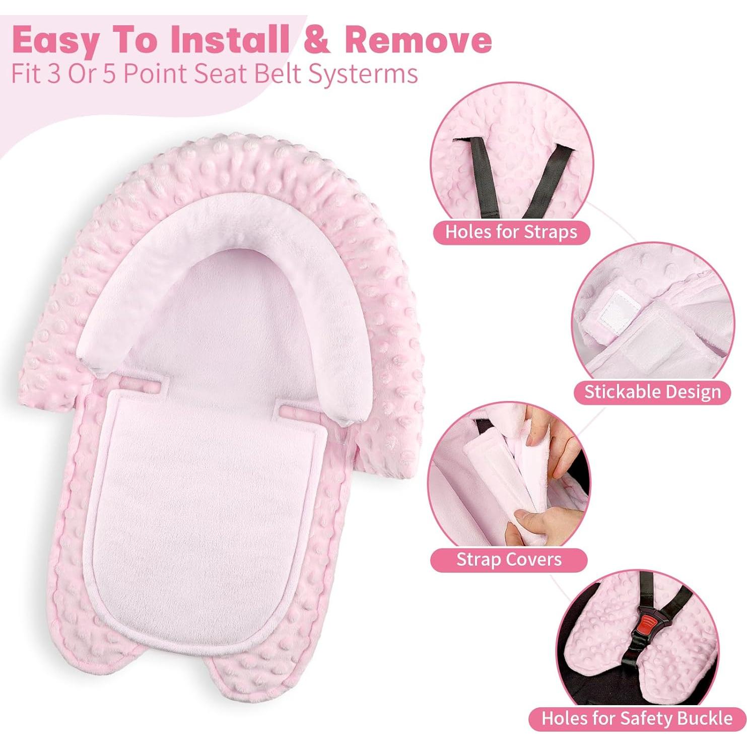 Inserto para asiento de auto HNHUAMING rosa para bebés