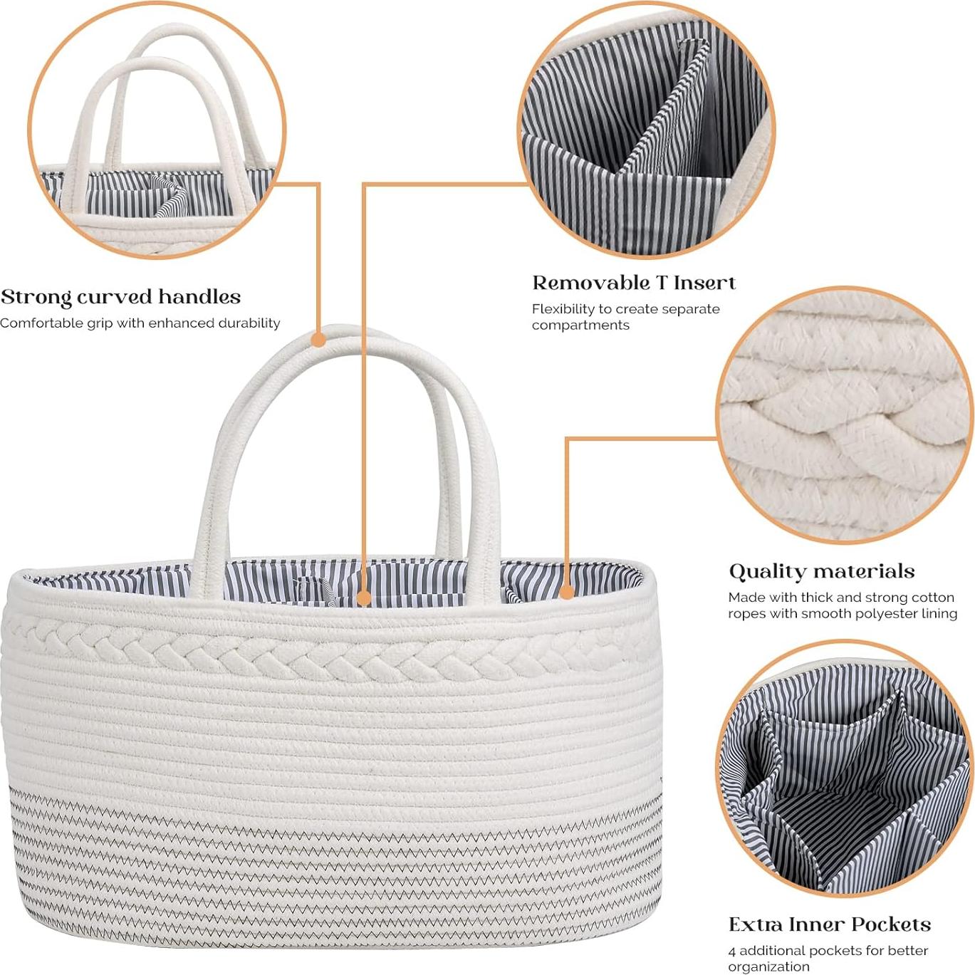 Caddy de Pañales Extra Grande Luxury Little Algodón Unisex