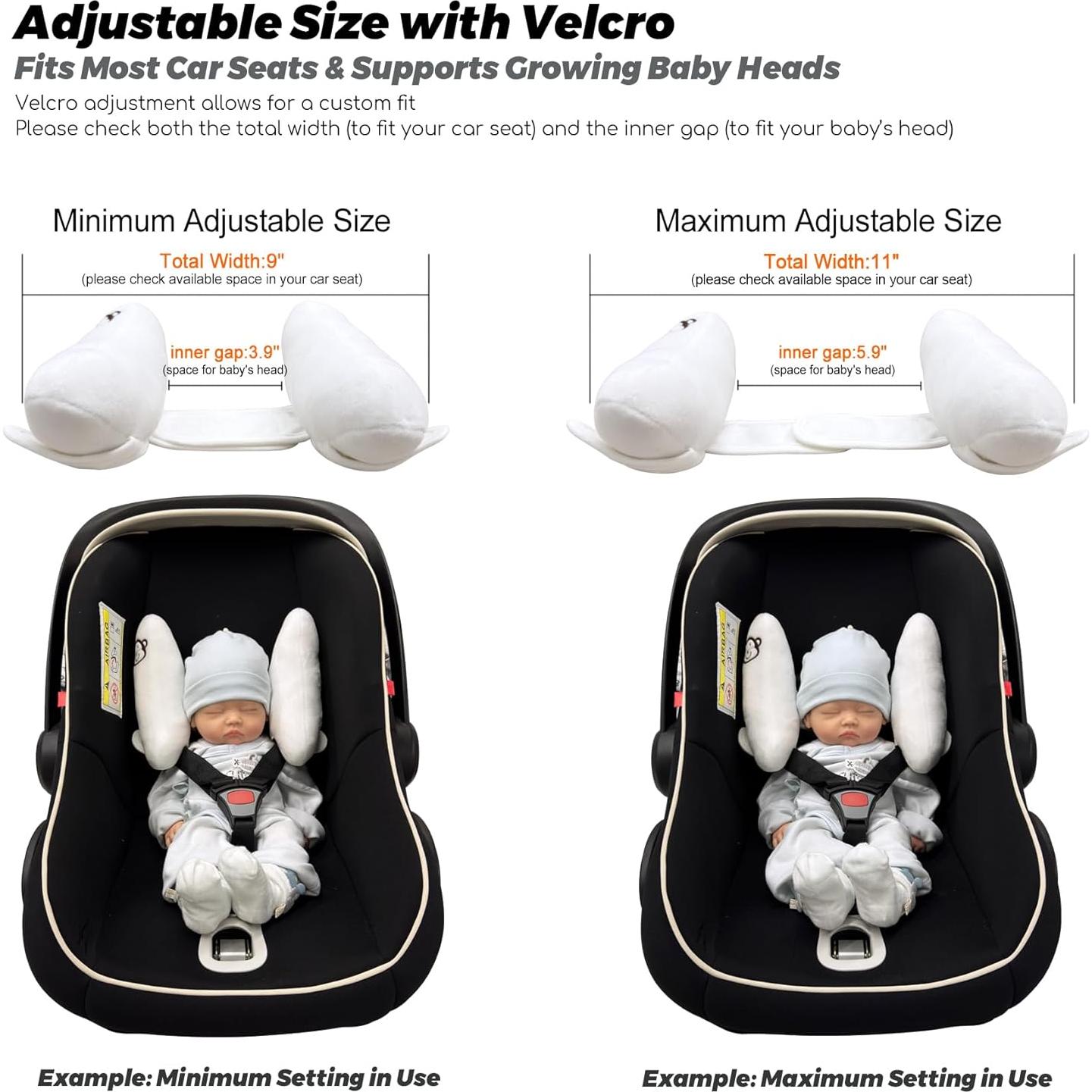 Soporte para Cuello y Cabeza StoHua para Bebés - Almohada de Viaje Ajustable