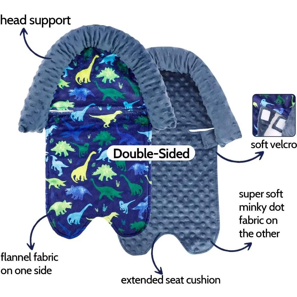 Soporte de Cabeza para Silla de Auto TANOFAR Dinosaurio Azul