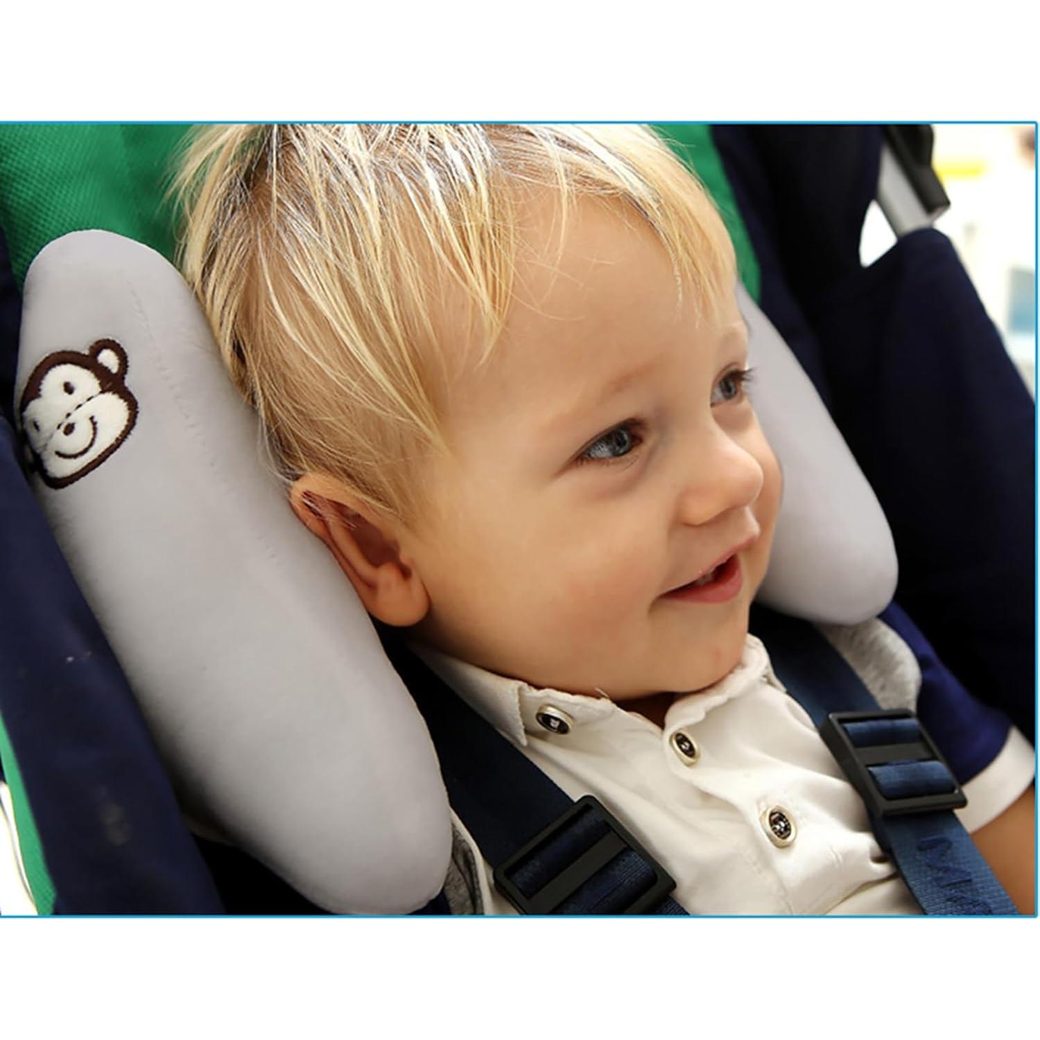 Almohada de Viaje StoHua para Bebés Ajustable Gris