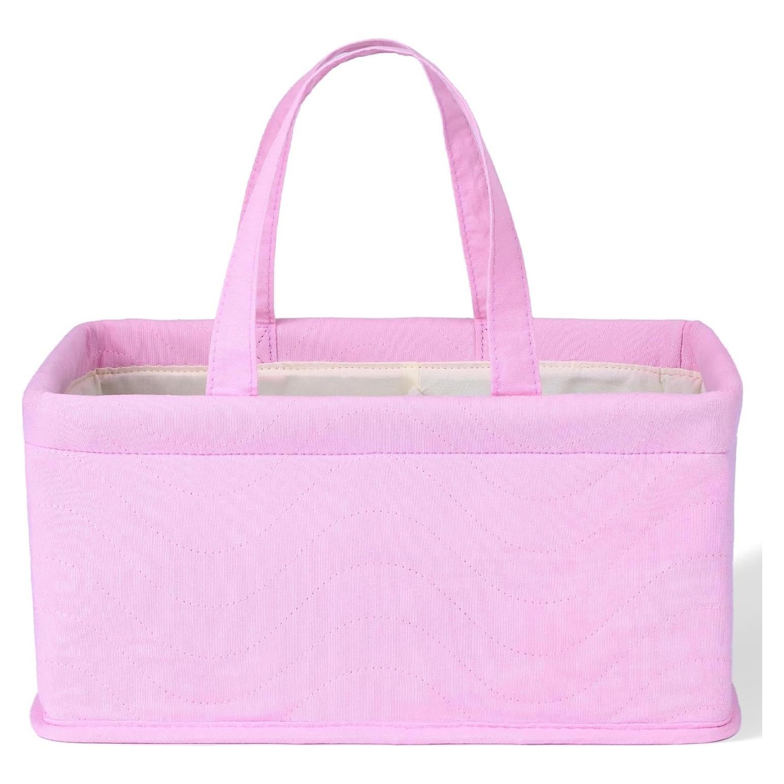 Caddy Organizador de Pañales Mr. Pen Rosa Acolchado Portátil