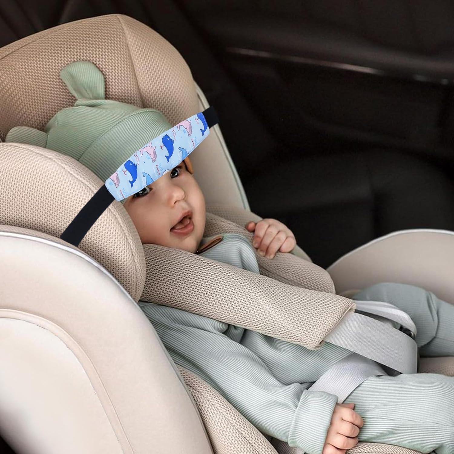 Banda de Soporte para Cabeza de Bebé 3 Pcs Algodón Ajustable