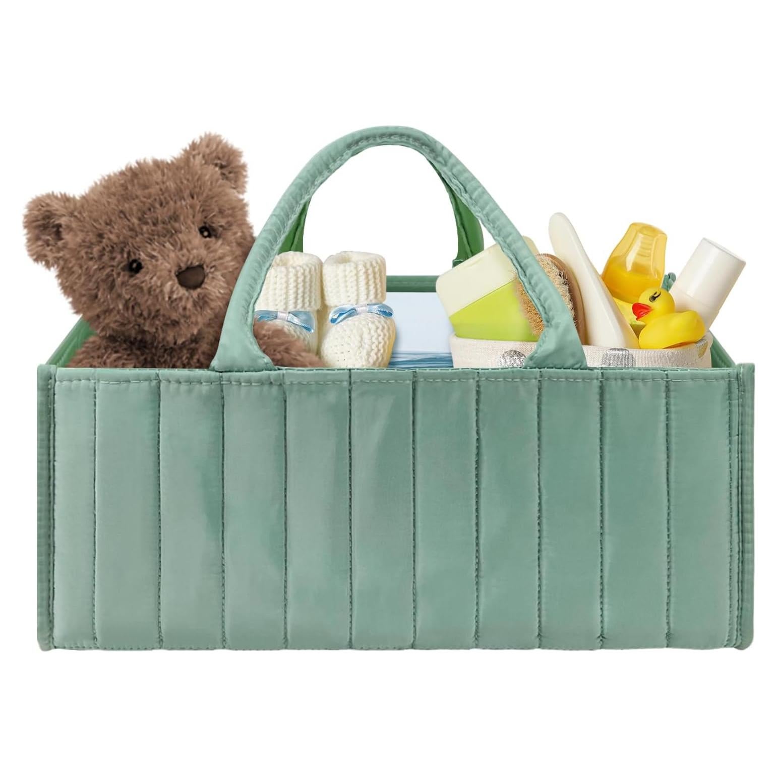 Organizador de Pañales Plegable POXXU Verde 38x25x18 cm