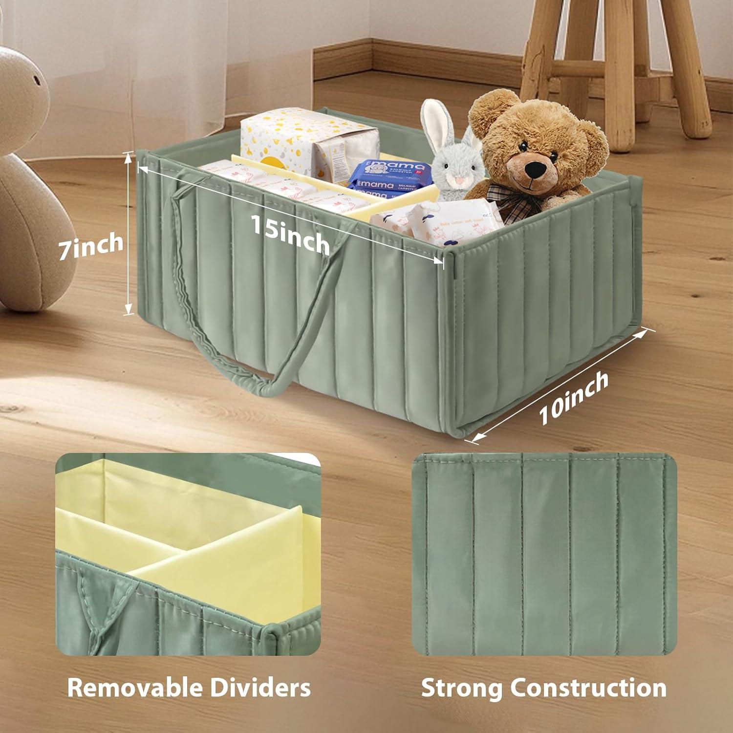 Organizador de Pañales Plegable POXXU Verde 38x25x18 cm