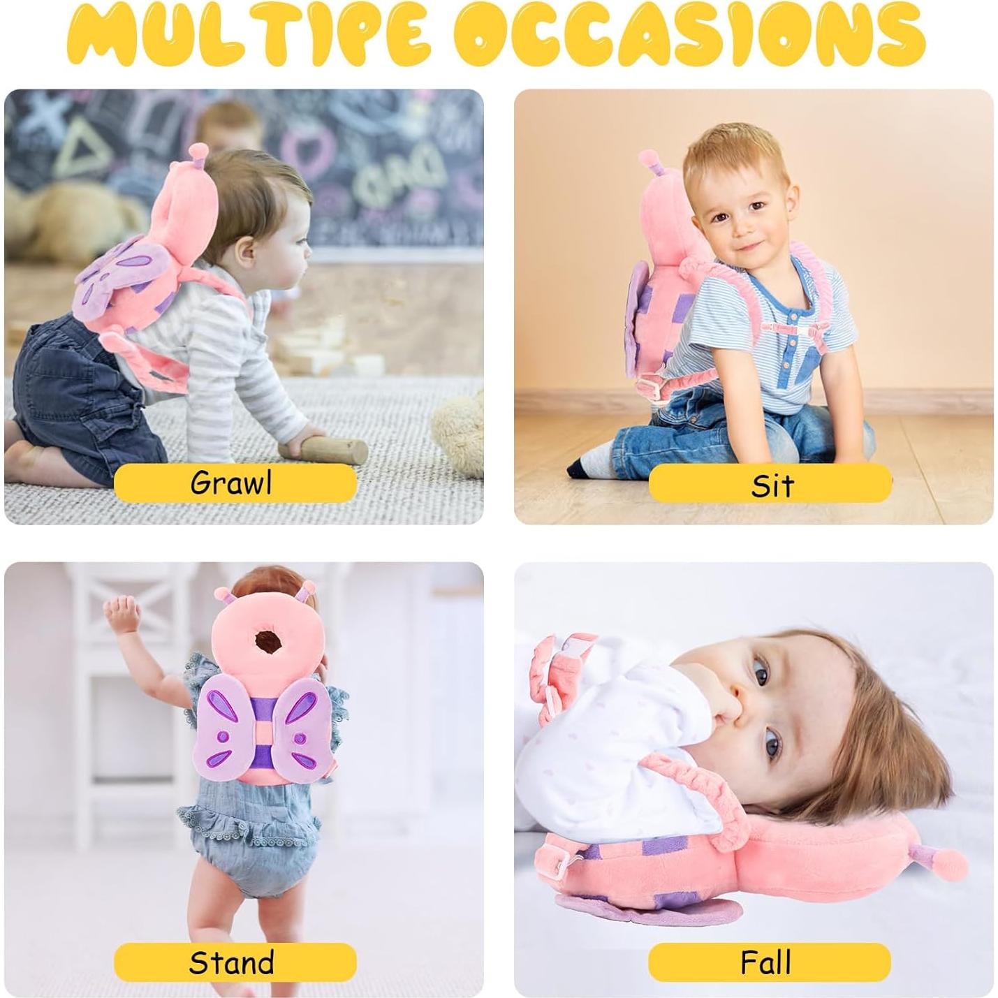 Mochila de Protección para Bebés Q77 - Mariposa Rosa Suave