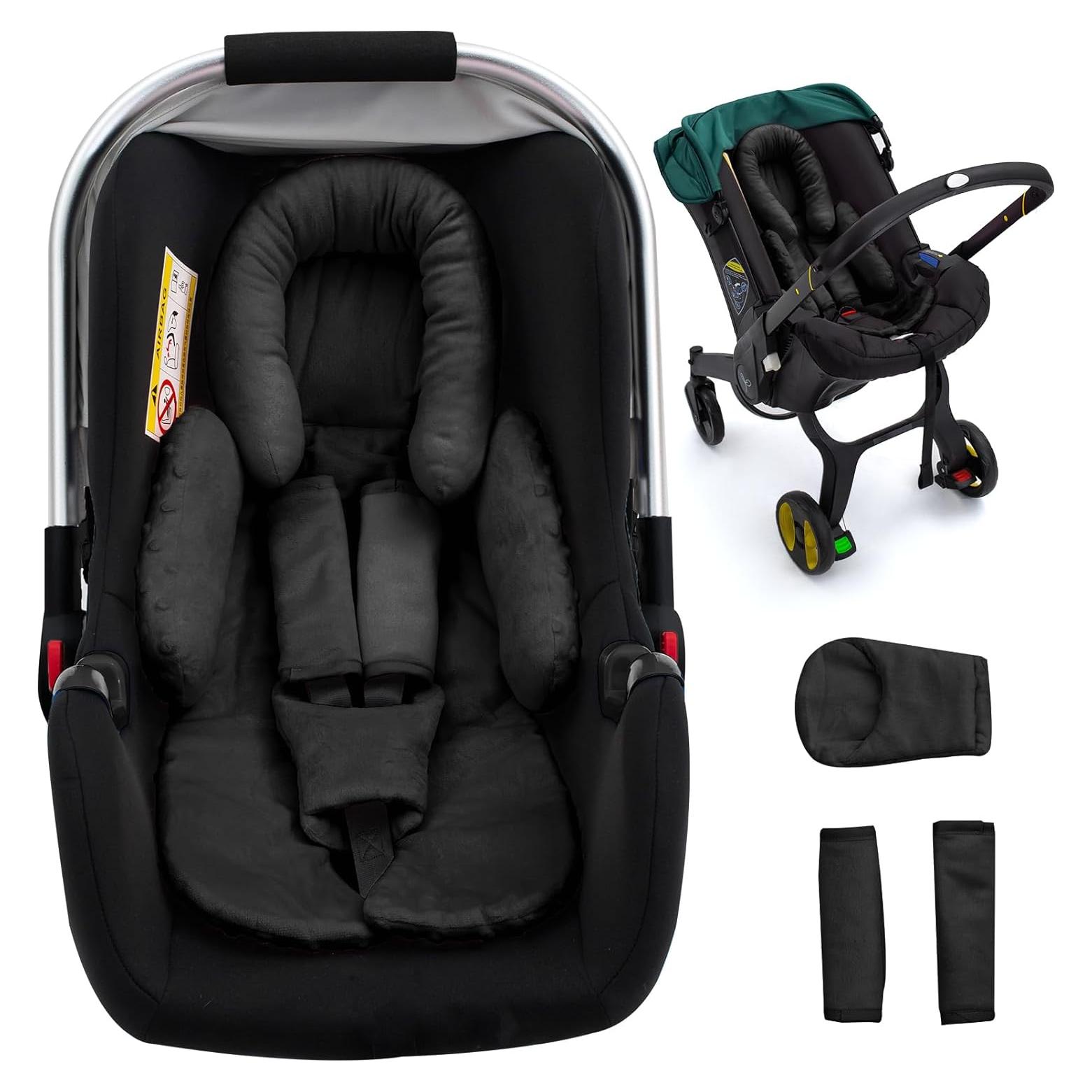 Cojín Soporte Cabeza y Cuerpo Auto Bebé Negro 0-12M