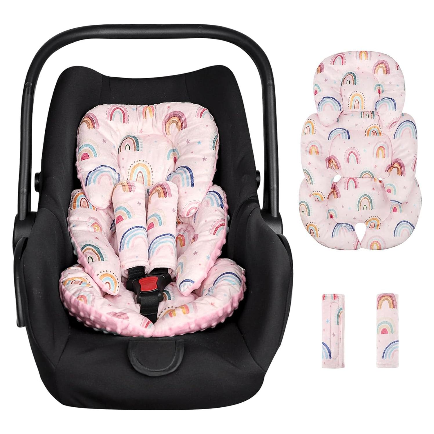 Cojín Inserción Auto Bebés CARUILI Arcoíris Rosa 51x33 cm