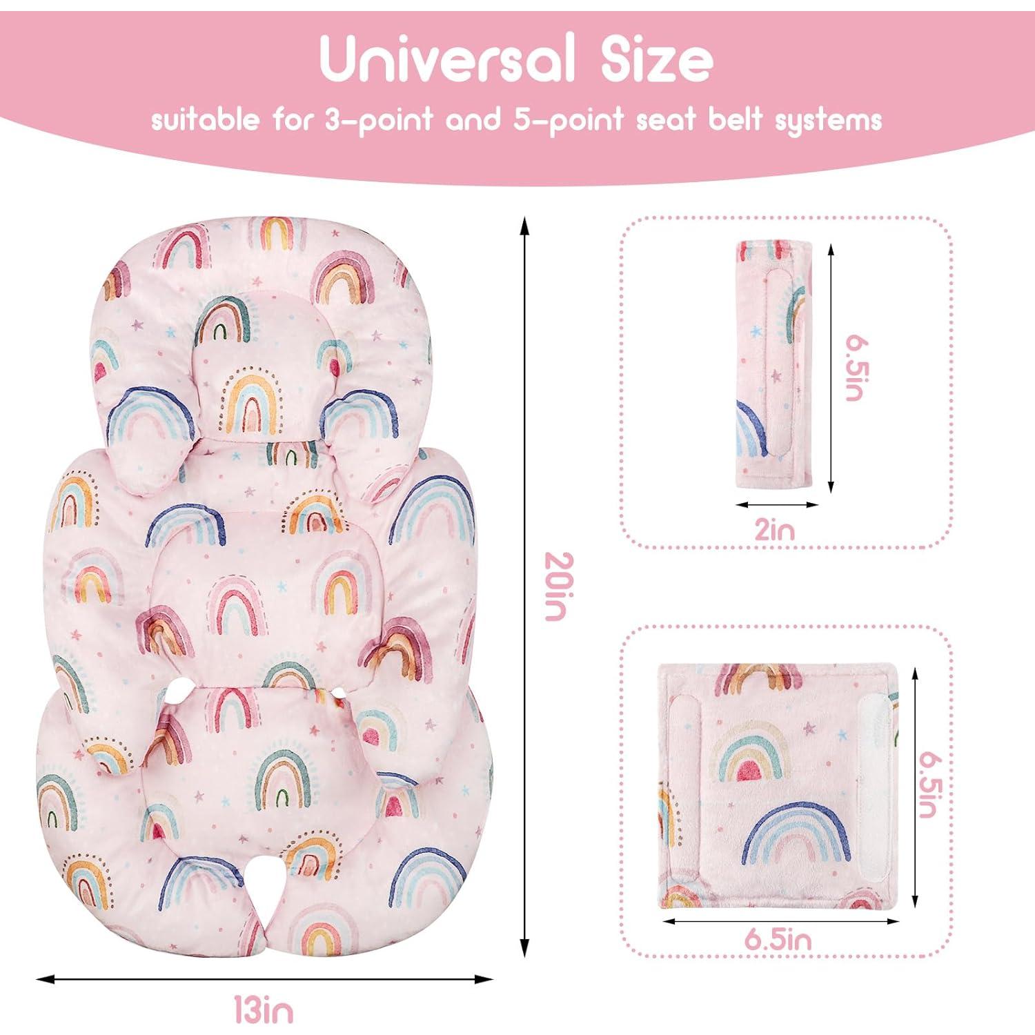 Cojín Inserción Auto Bebés CARUILI Arcoíris Rosa 51x33 cm