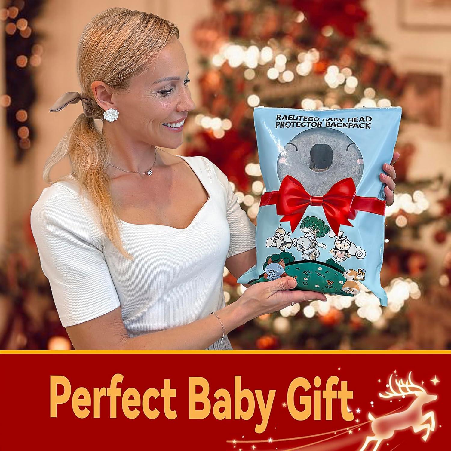 Mochila Protectora de Cabeza Koala Gris Raelitego para Bebés