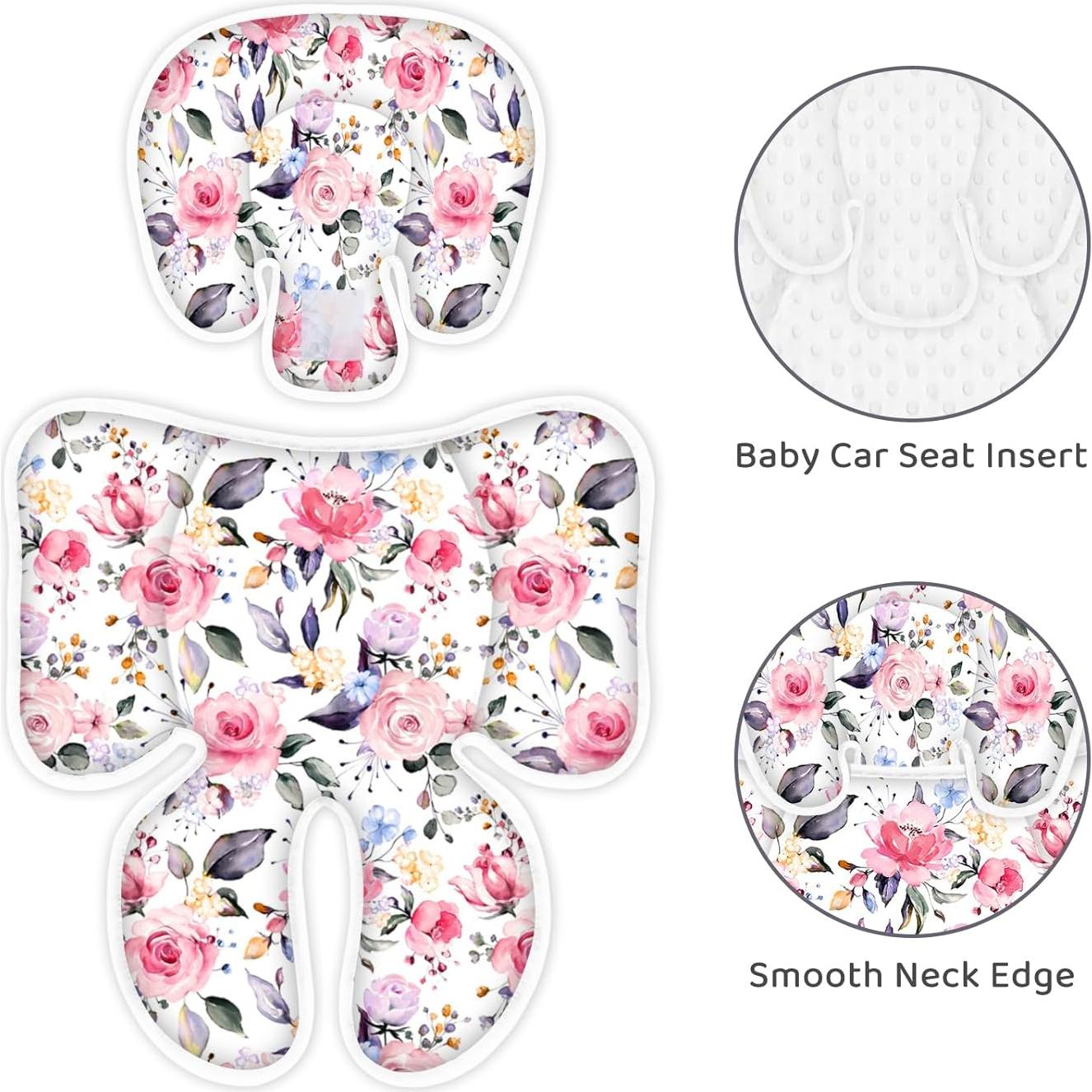 Inserto para Asiento de Auto Bebé RosyLCG 2 en 1 Rojo y Blanco