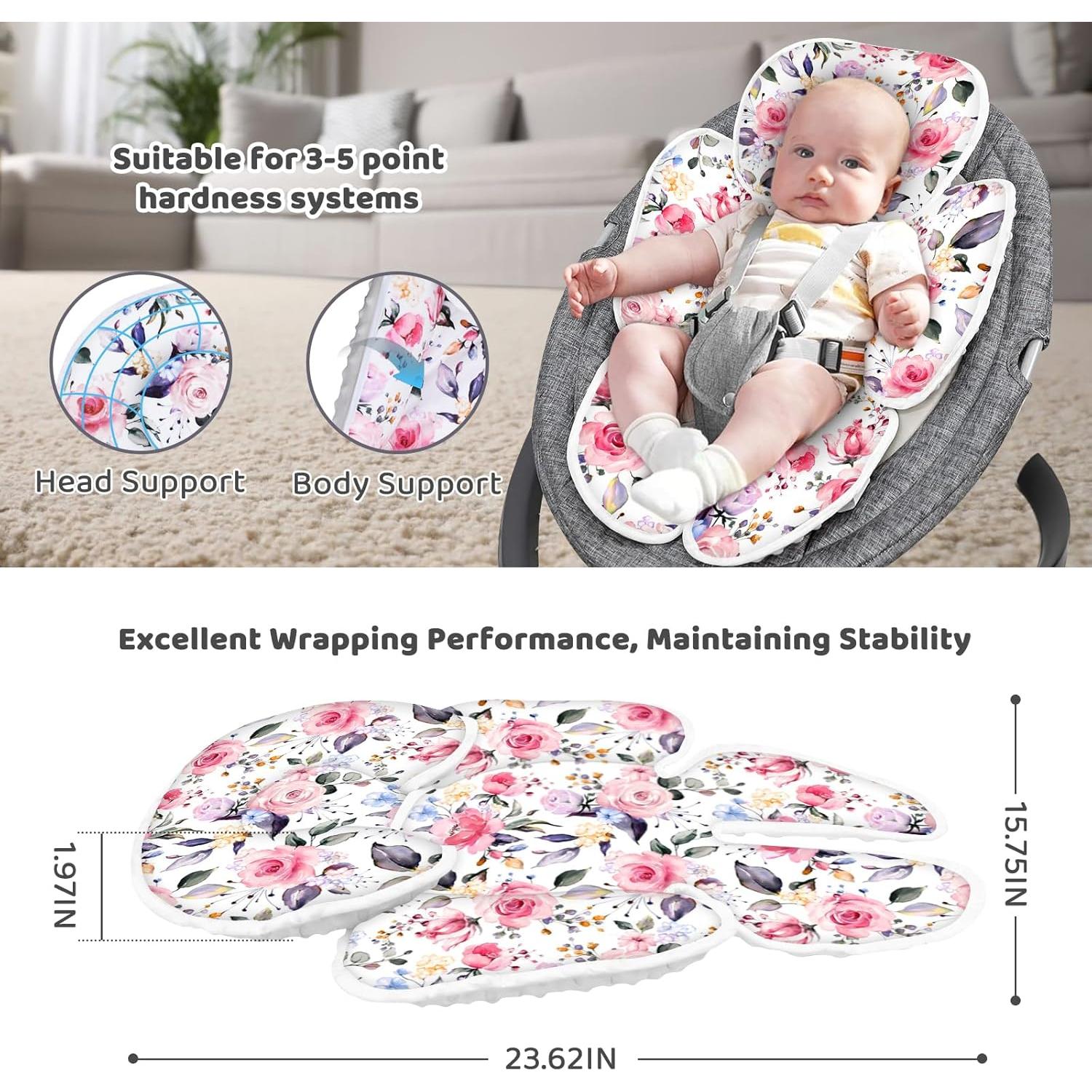 Inserto para Asiento de Auto Bebé RosyLCG 2 en 1 Rojo y Blanco