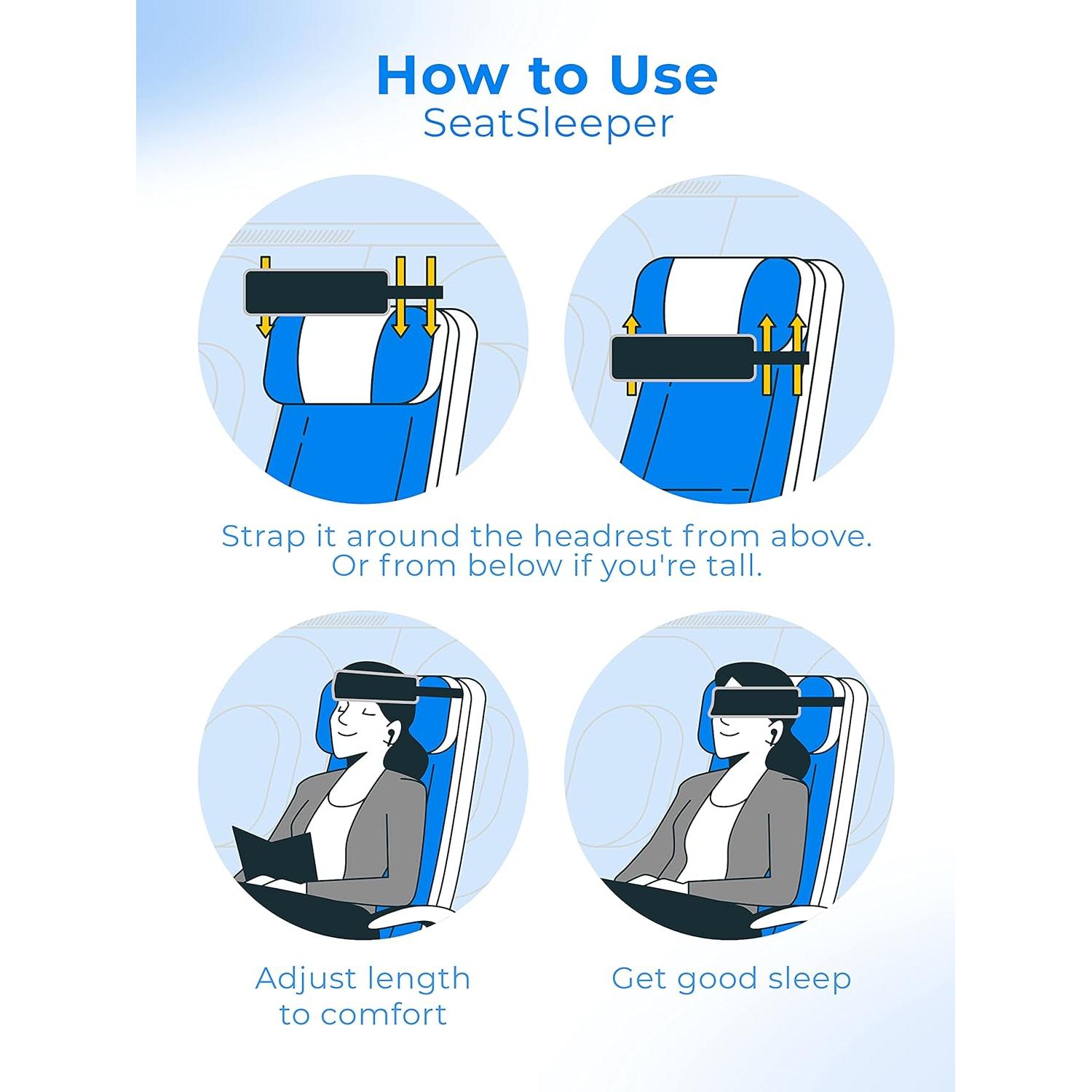 Almohada de Viaje SeatSleeper Ajustable para Cuello - Gris