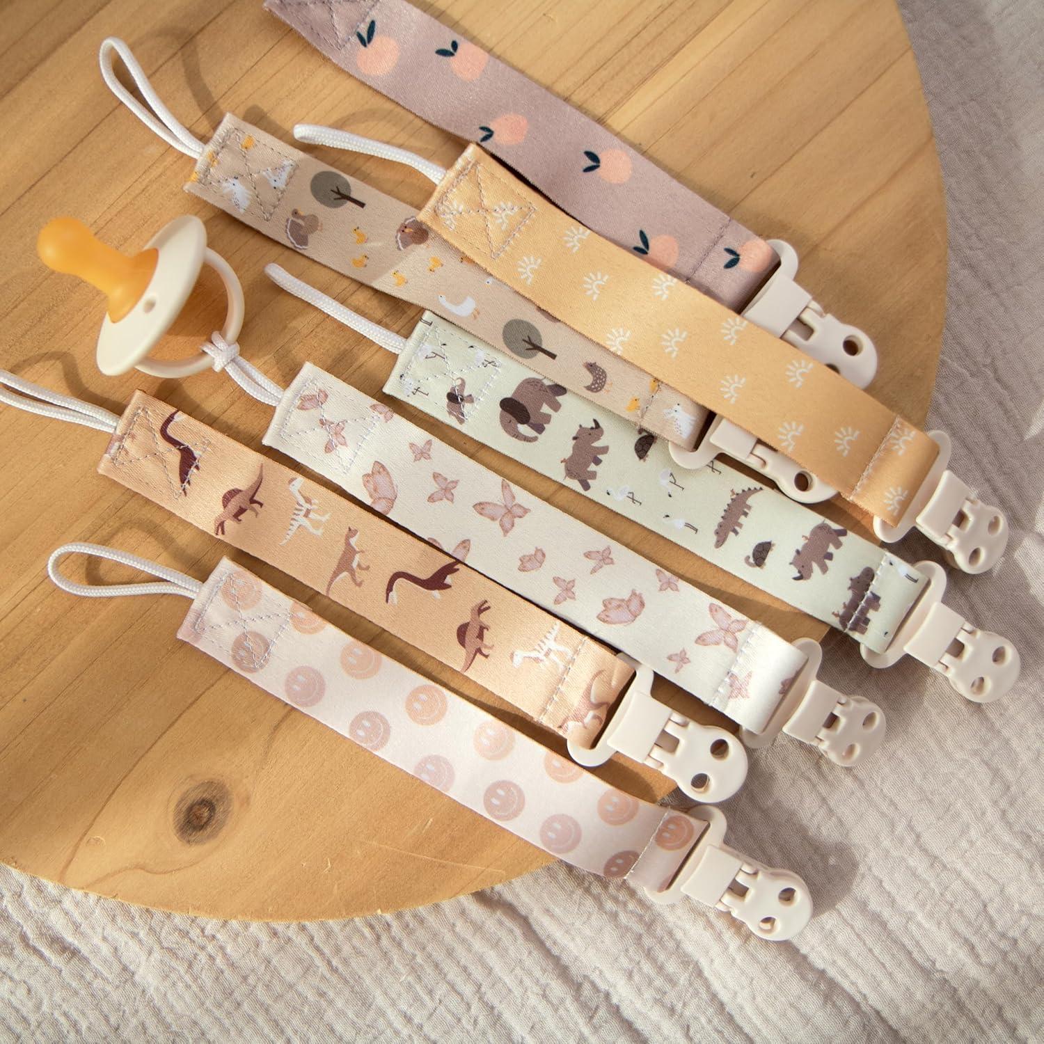 Clip de Chupete Stadela - Set de 4 Piezas Unisex - Diseño Retro