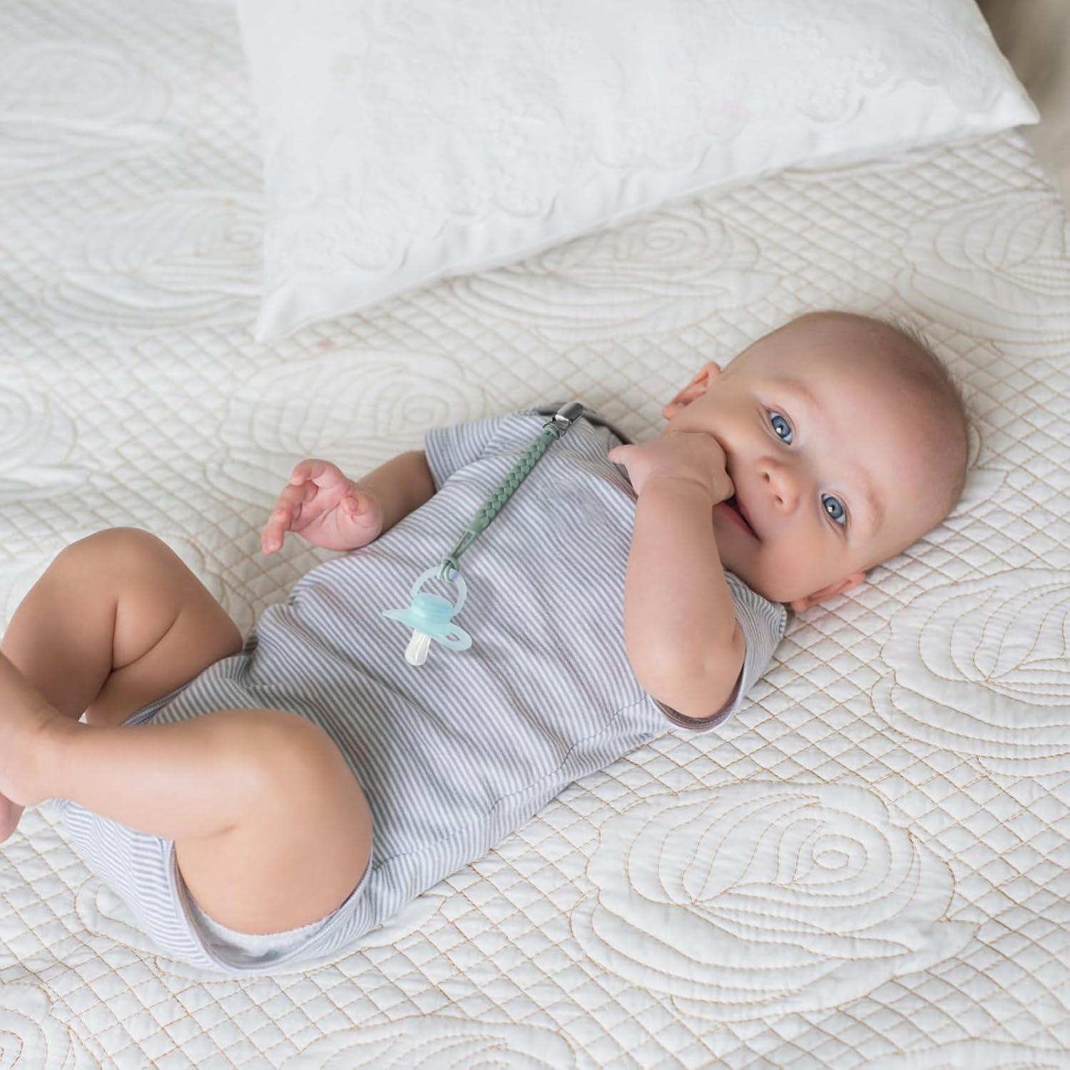 Clip de Chupete de Silicona TenderBabe - Paquete de 6 Neutrales