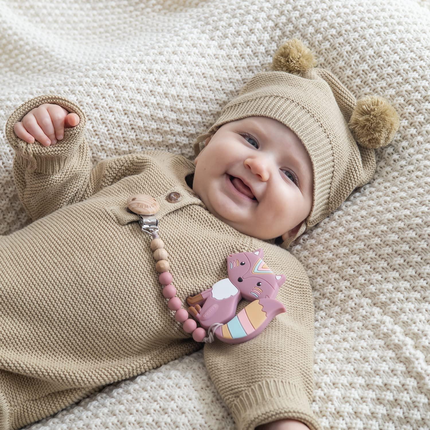 Clips de Chupete SAMiGO Rosa - 2 Piezas de Silicona