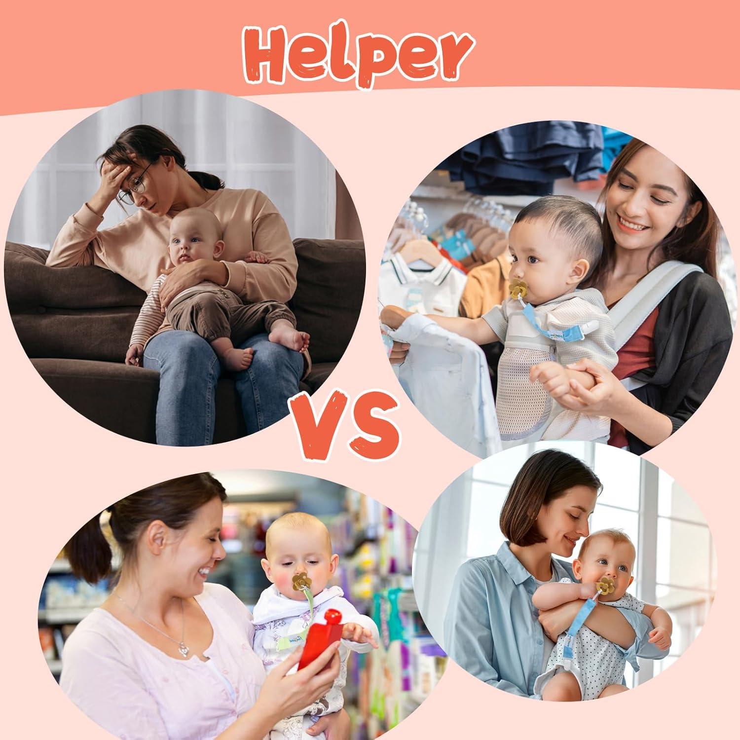 Babygoal Clips de Chupete Florales - Paquete de 6 Unidades