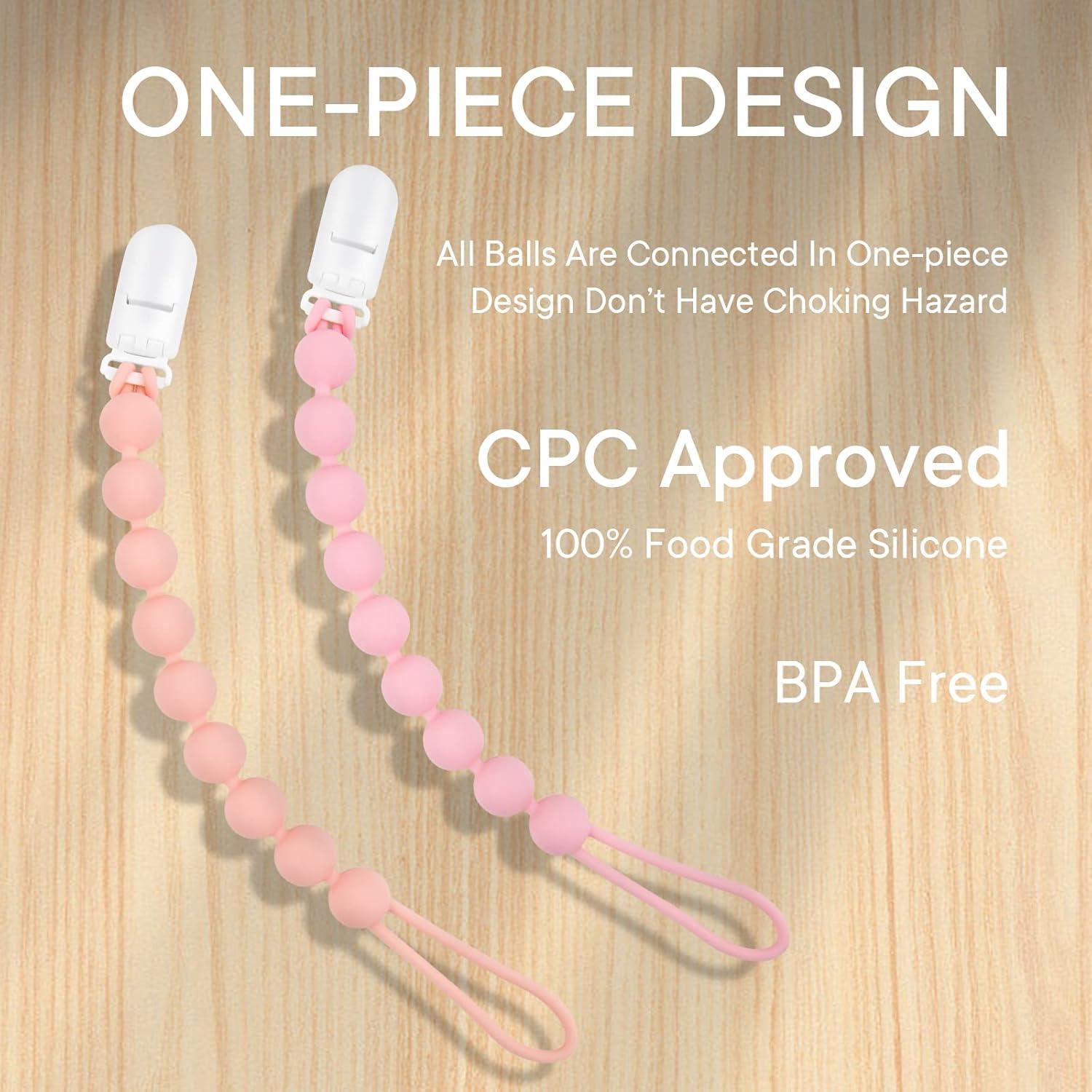 Clip de Chupete de Silicona MIN05 - Paquete de 4 Unisex