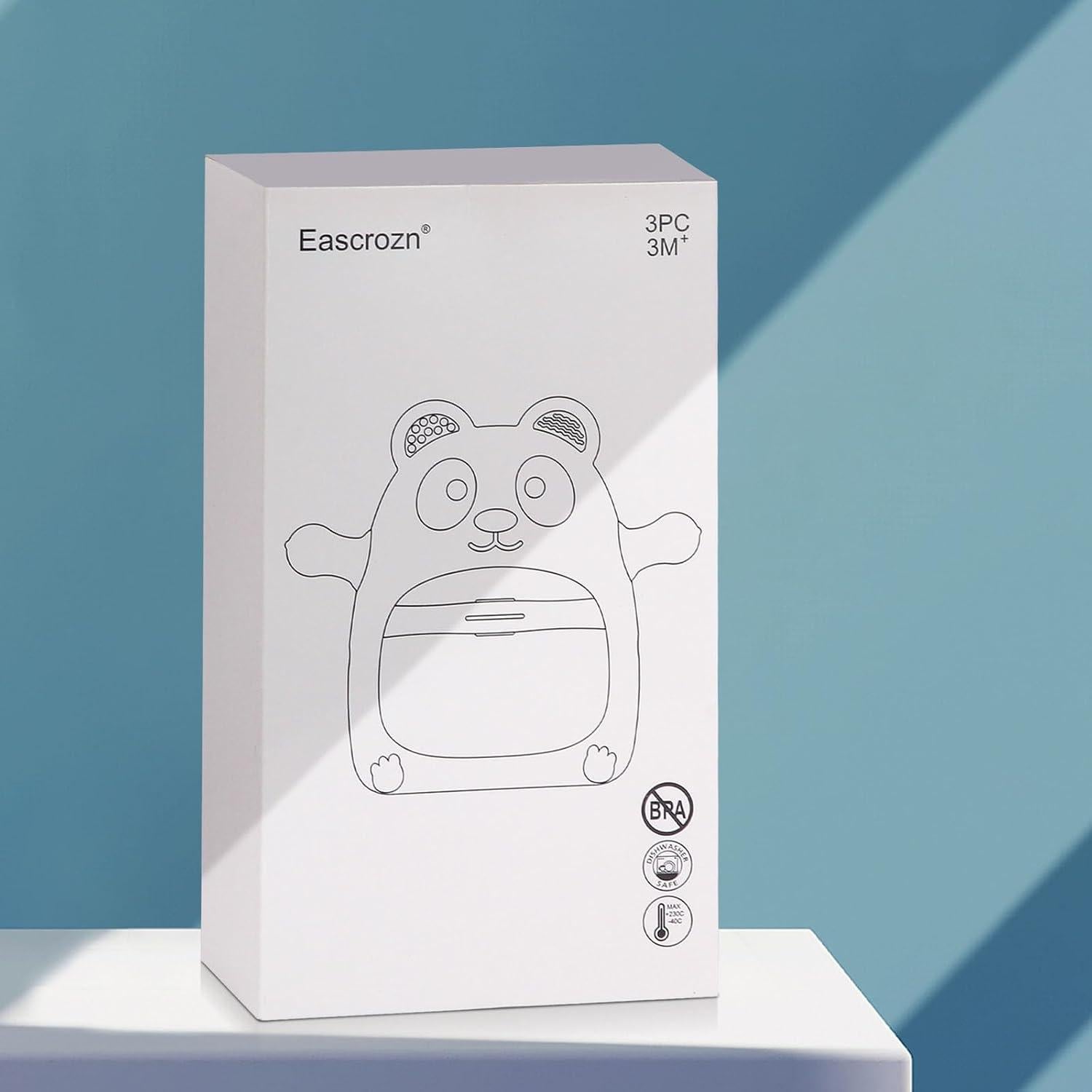 Set de 3 Juguetes de Dentición Bebés Silicona Azul 0-6 Meses