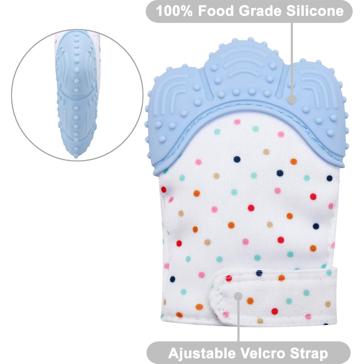 Mitón de Dentición PandaEar 2 Pack Silicona 0-12 Meses