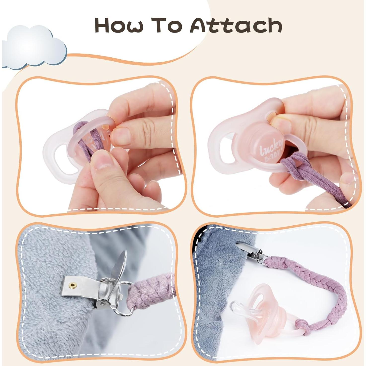 Clip de Chupete Hecho a Mano Pokipaw - 6 Piezas Pasteles