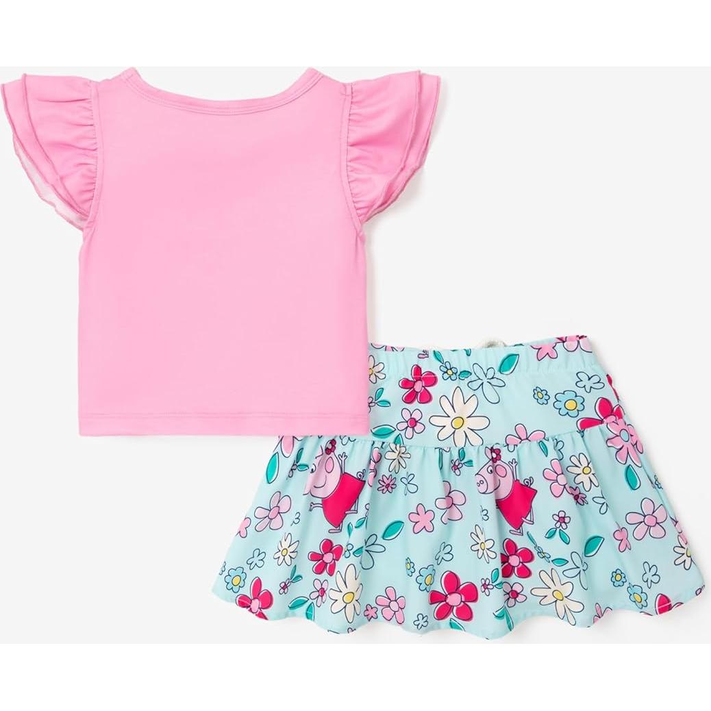 Conjunto Peppa Pig 2 Piezas Niña 3-4 Años Top y Falda