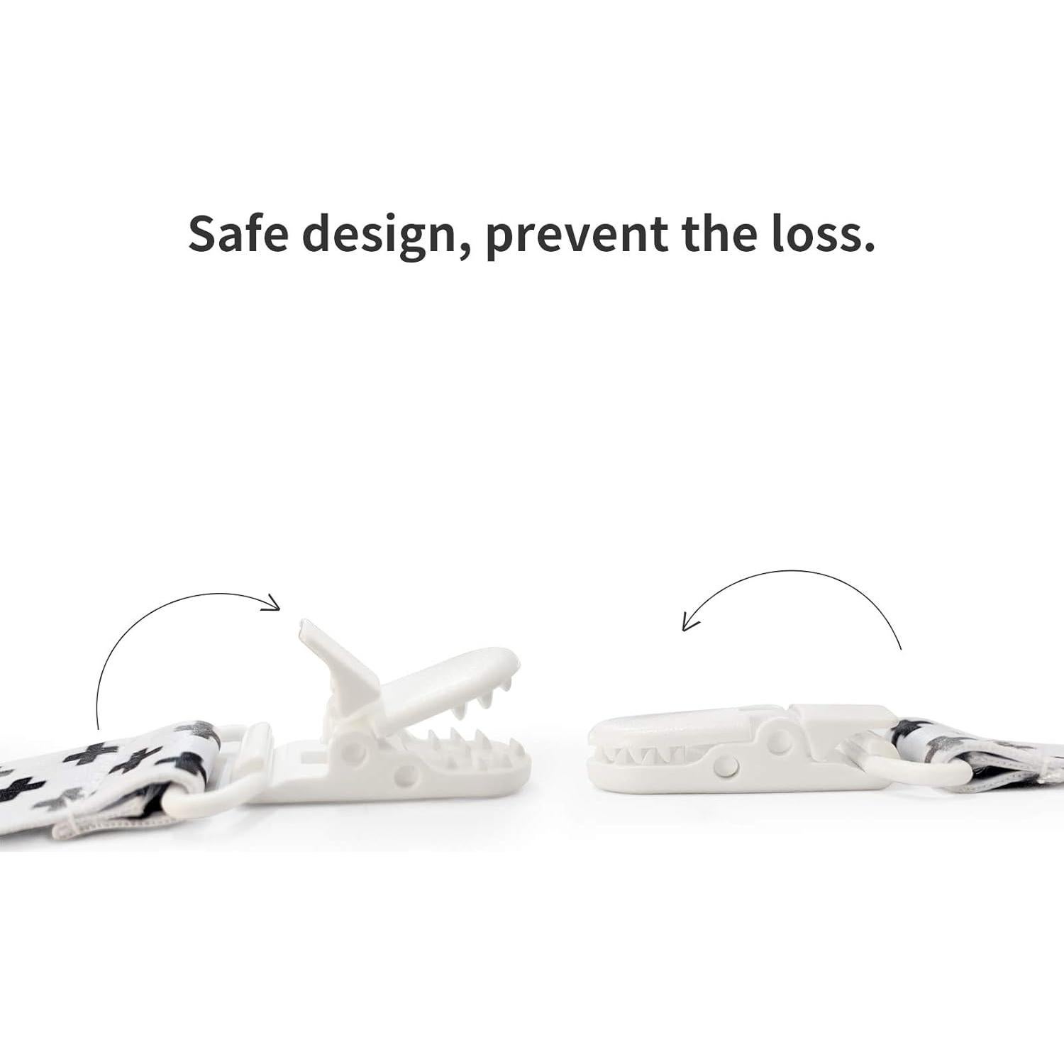 Clip para Chupete PandaEar Universal - Paquete de 4 Seguros