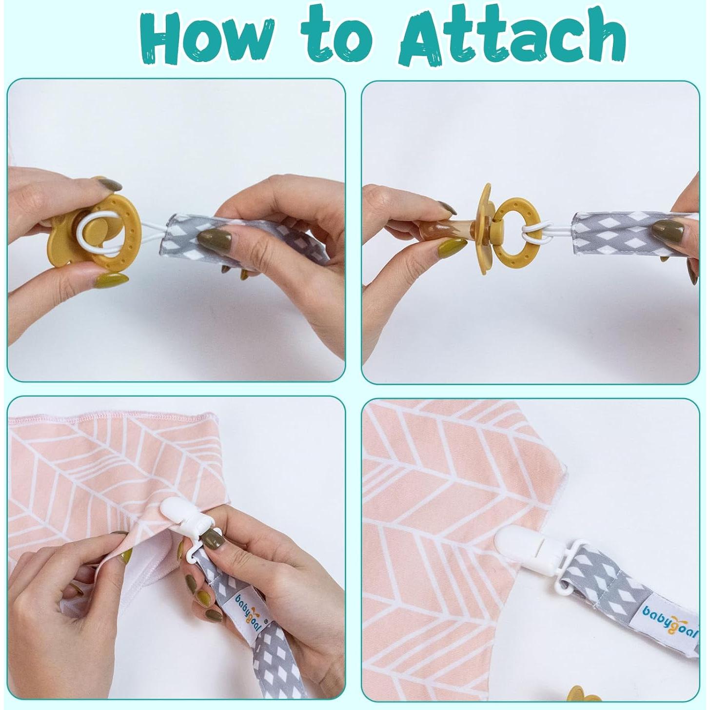 Clips de Chupete Babygoal PS06, Paquete de 3, Unisex, Lavables