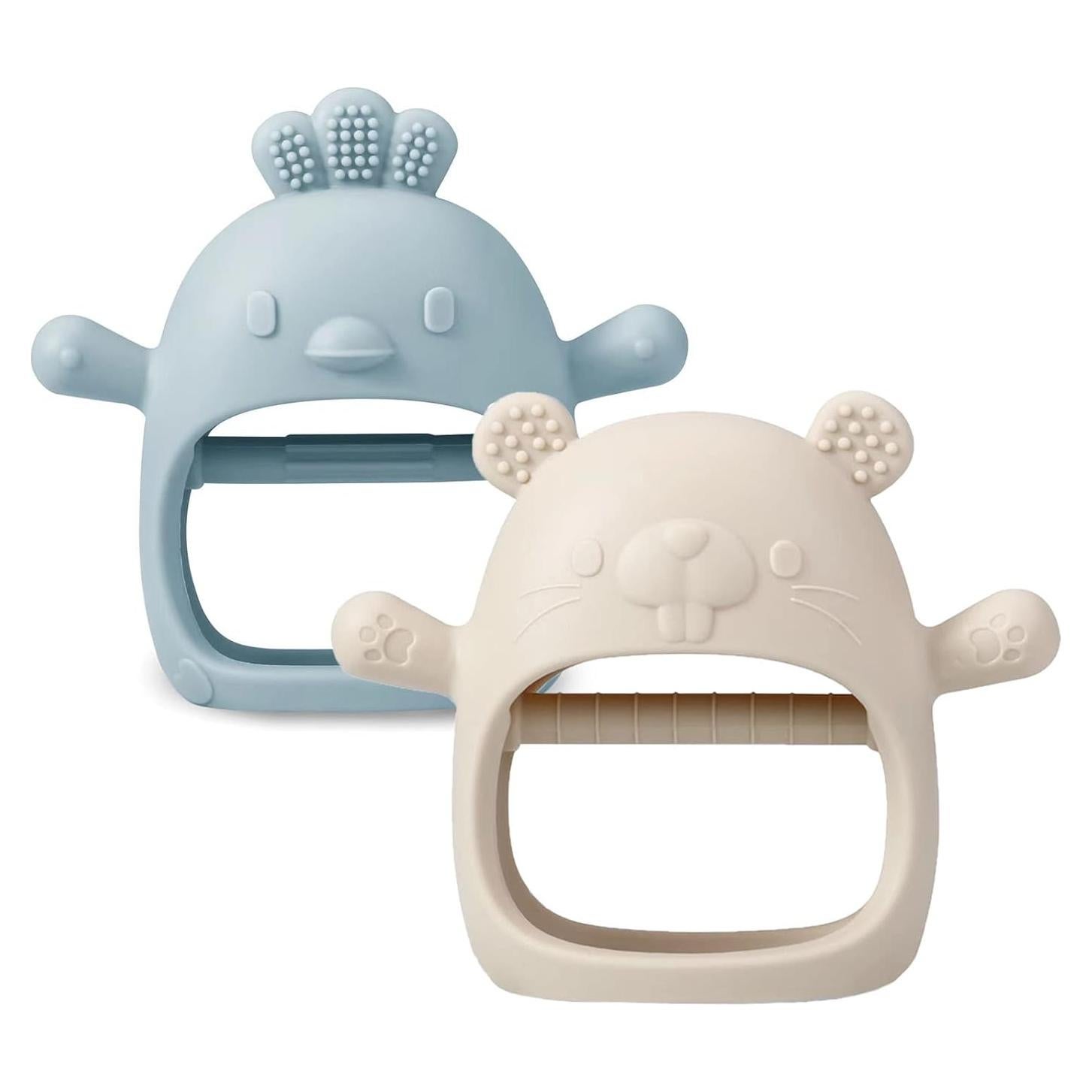 PandaEar Juguetes de Dentición Silicona 2 Piezas Alivio Bebés