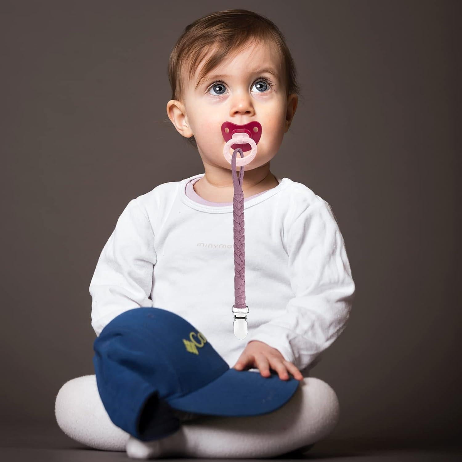 Clips de Chupete Trenzados Duludulu - 7 Piezas para Bebé