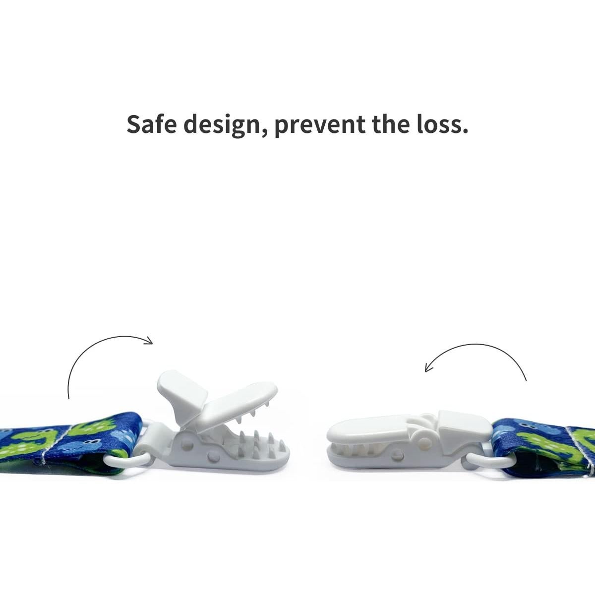 Clips para Chupetes PandaEar - Paquete de 6 Sujetadores Universales