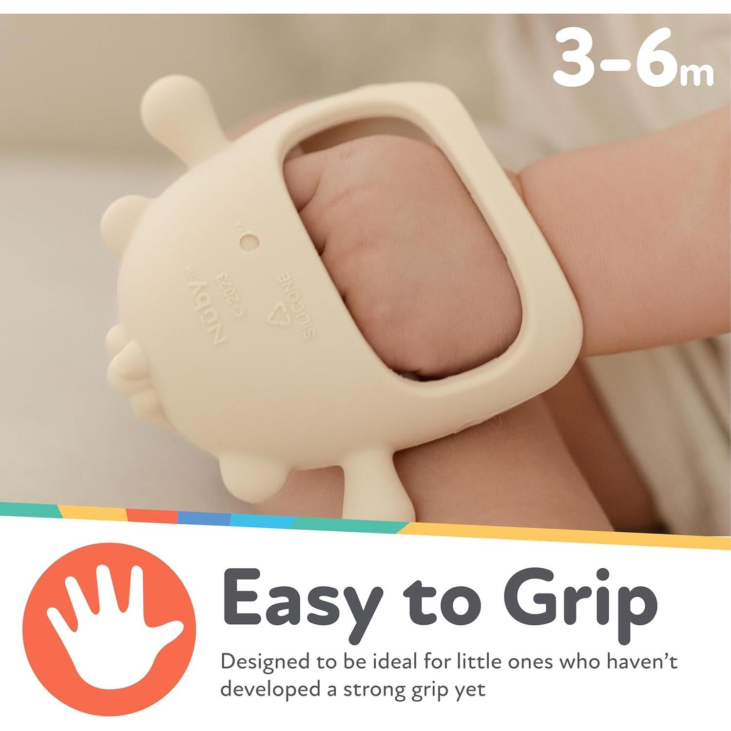 Mitón de Dentición Silicona Nuby Oso Marrón 3+ Meses