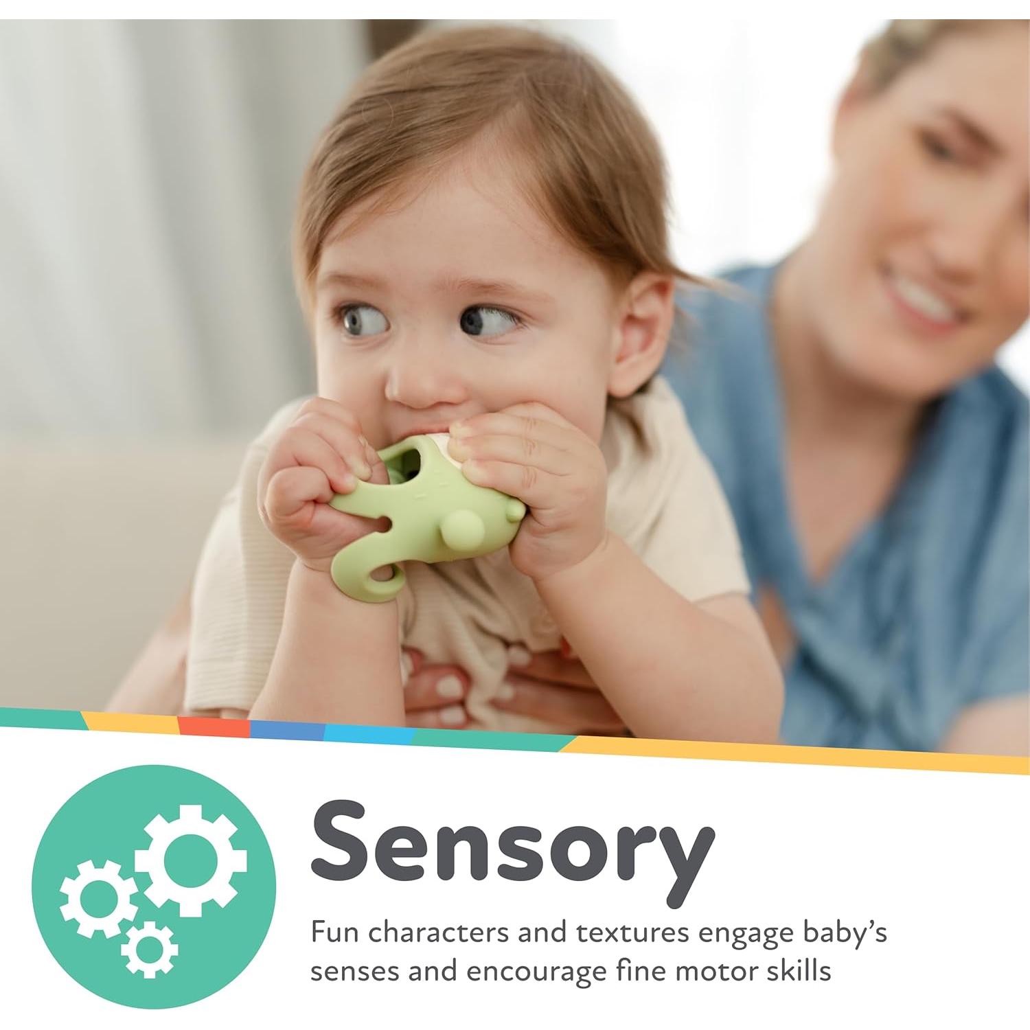 Mitón de Dentición Silicona Nuby Oso Marrón 3+ Meses