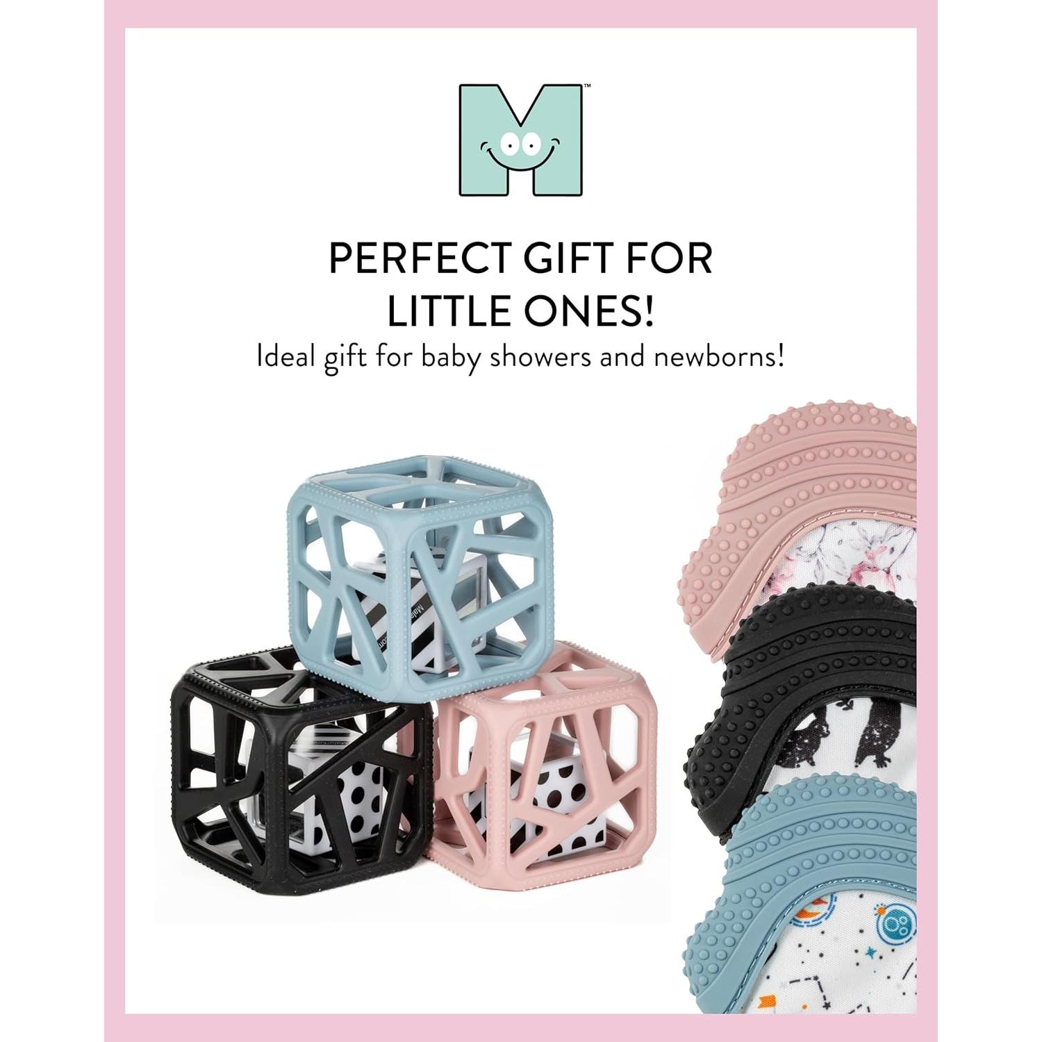 Mitón de Masticar Malarkey Kids Munch Mitt Rosa 15.19x11.4cm