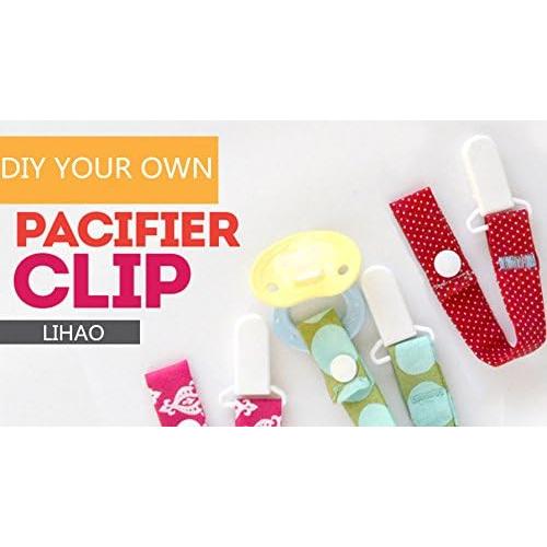 50 Sujetadores de Chupetes LIHAO Plástico Duro 10 Colores