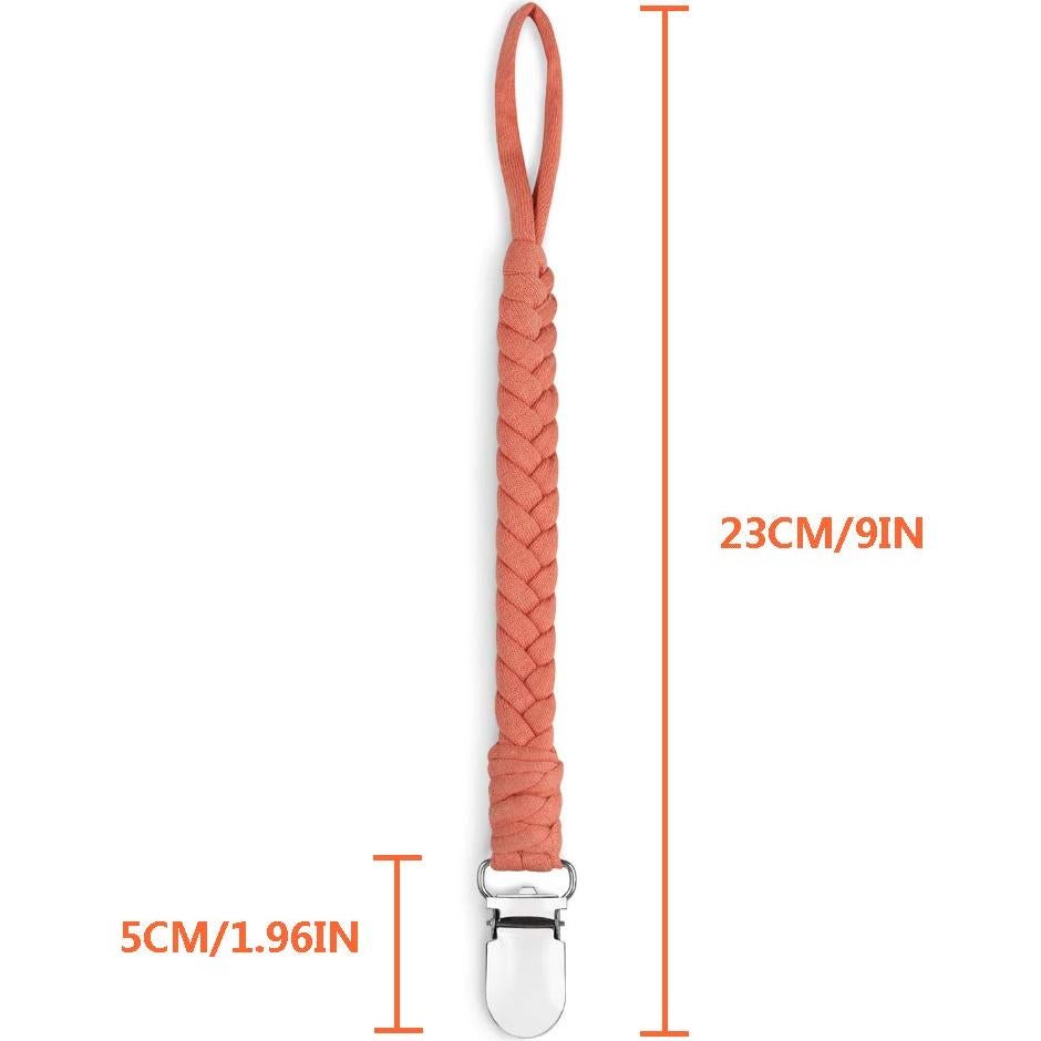 Set de 6 Clips de Chupete Nacy Local, Algodón Trenzado Unisex