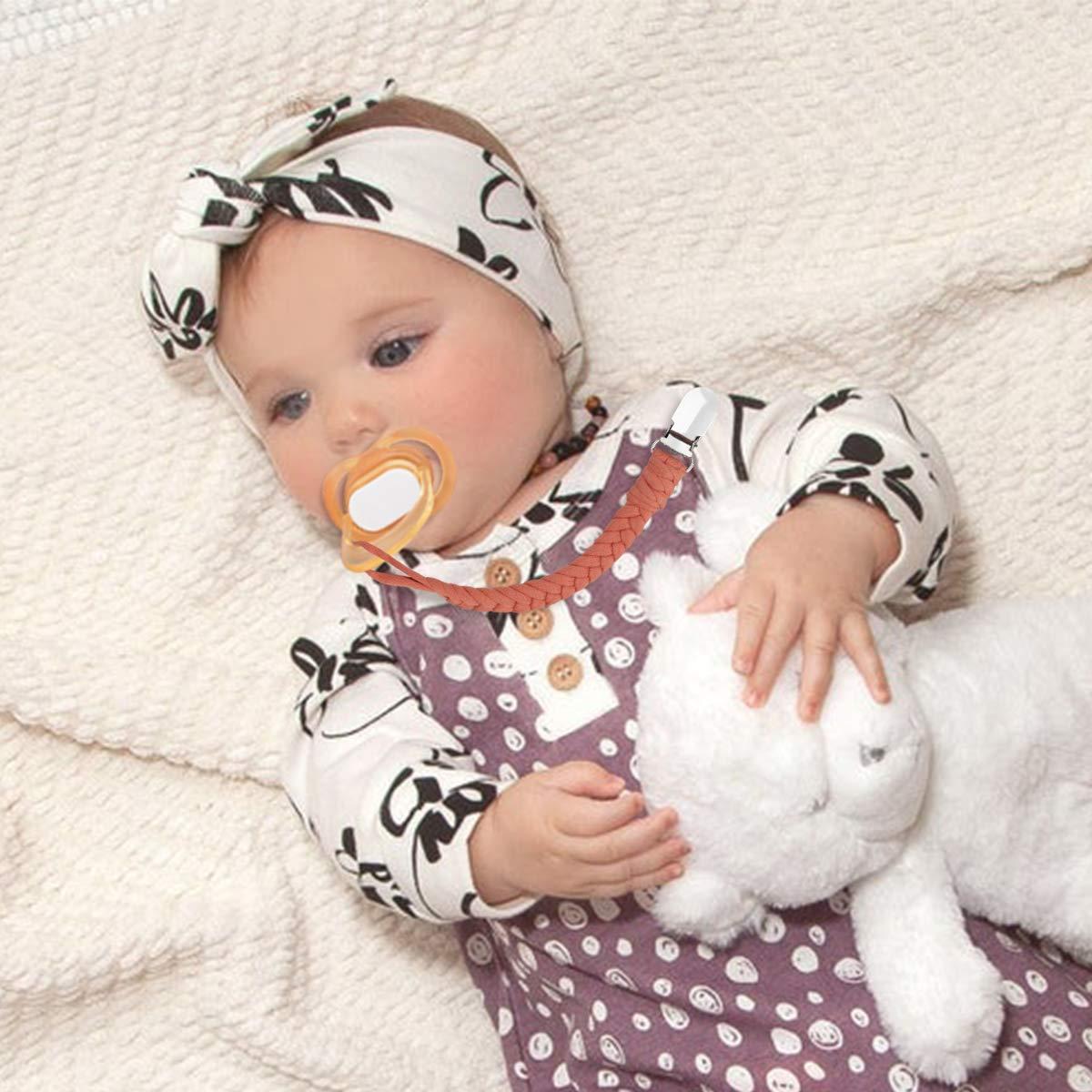 Set de 6 Clips de Chupete Nacy Local, Algodón Trenzado Unisex