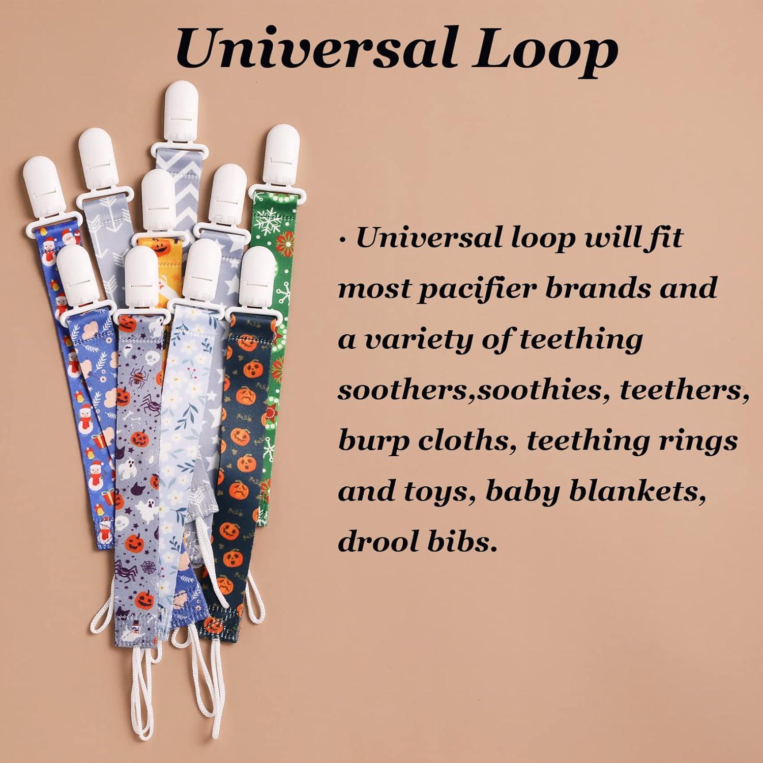 Clips para Chupetes Florales - 6 Unidades - Seguros y Lavables