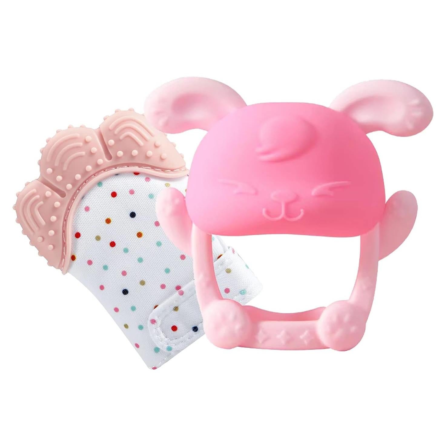 Mordedor y Mitón para Bebé PandaEar 2 Pack - Alivio Dentición