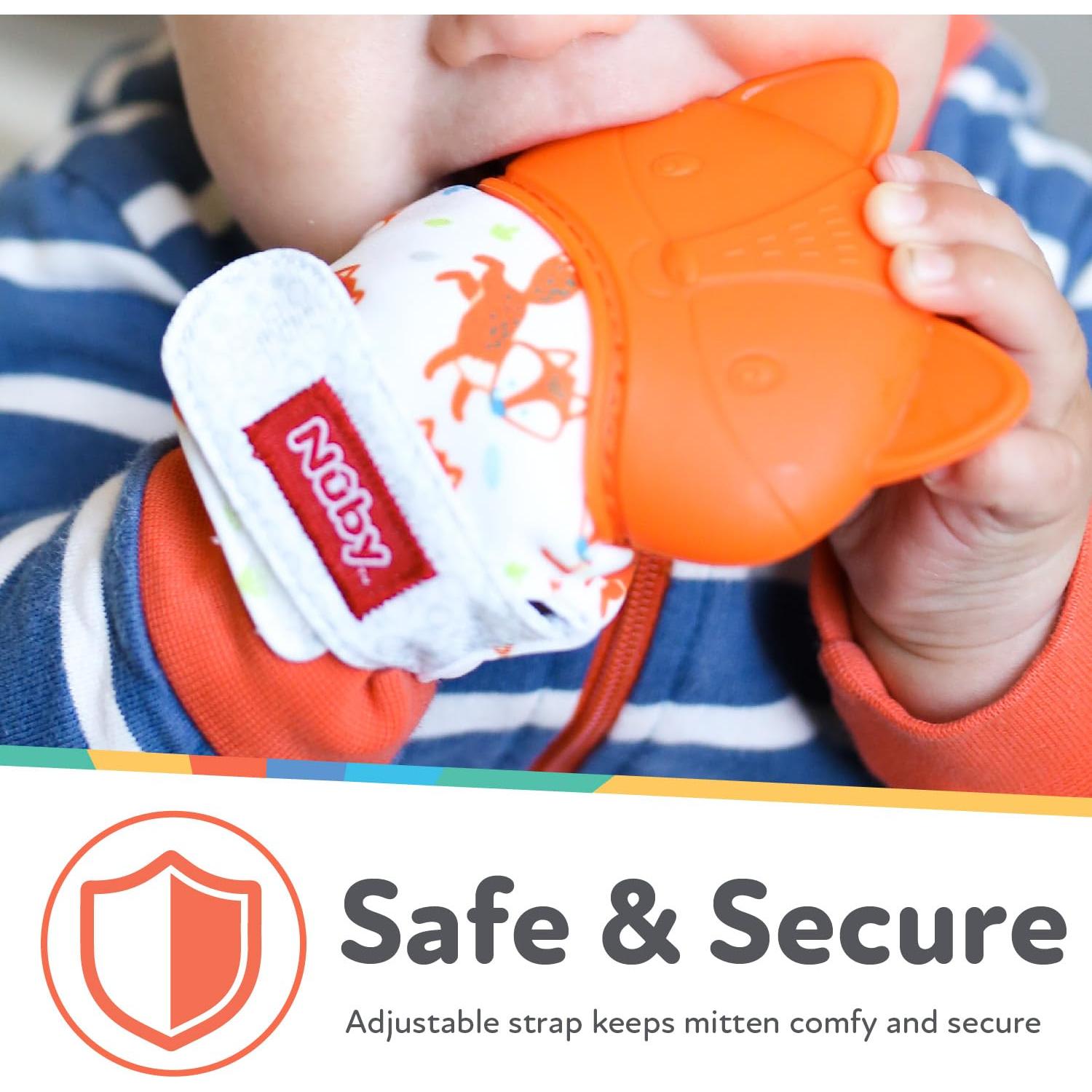 Mitón de Dentición Silicona Nuby Zorro 3+ Meses