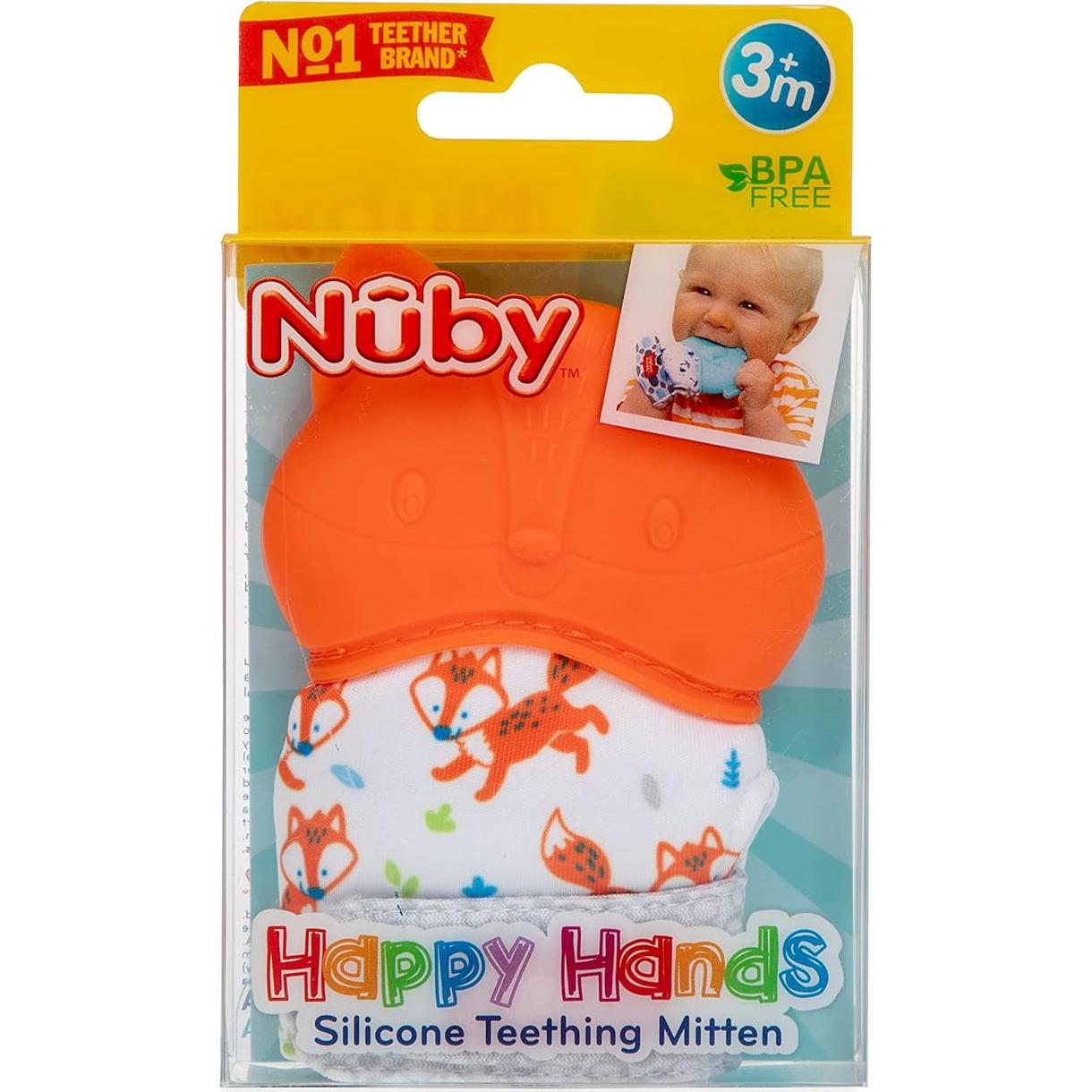 Mitón de Dentición Silicona Nuby Zorro 3+ Meses